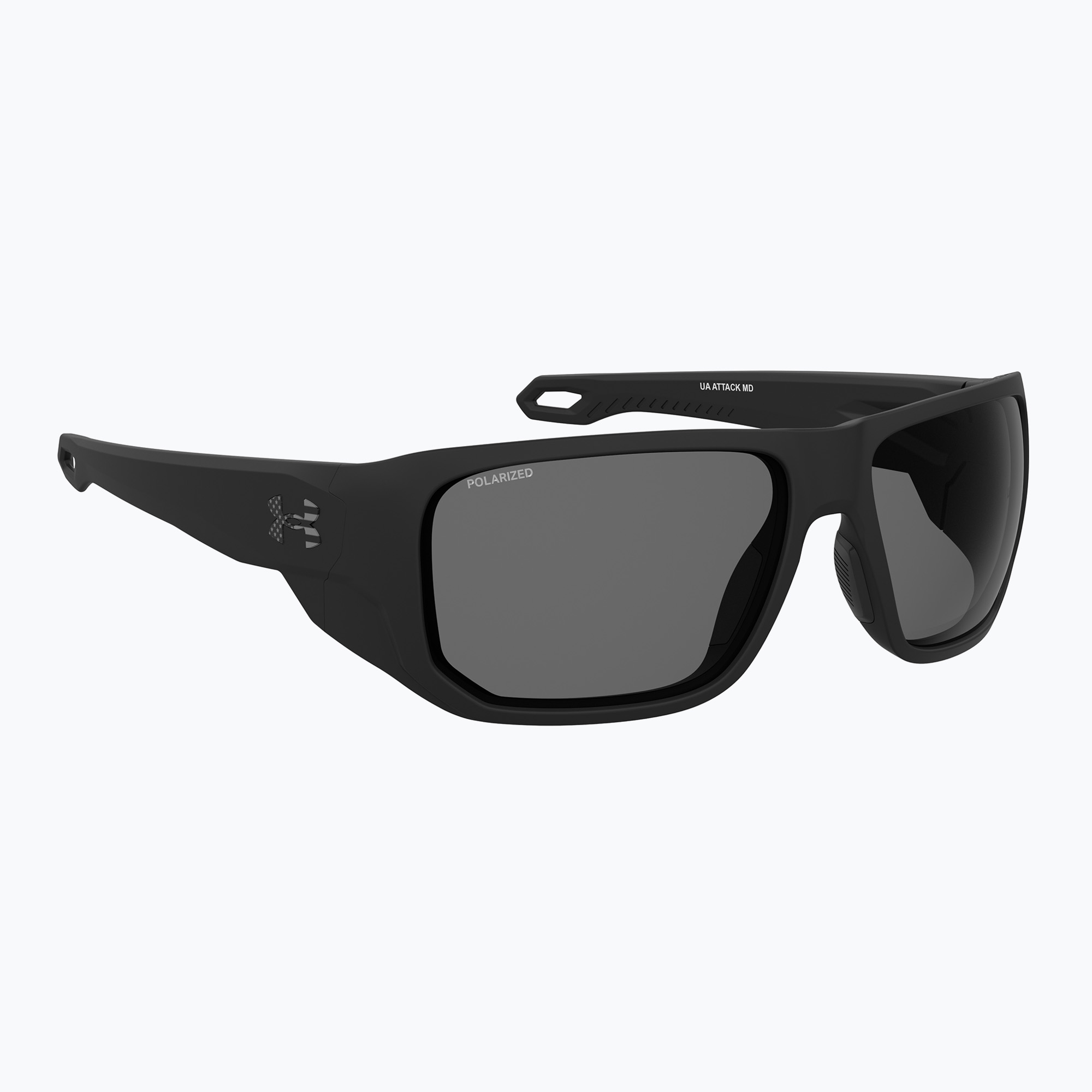Okulary przeciwsłoneczne męskie Under Armour Attack MD S3 matte black/grey polarized oleophobic 