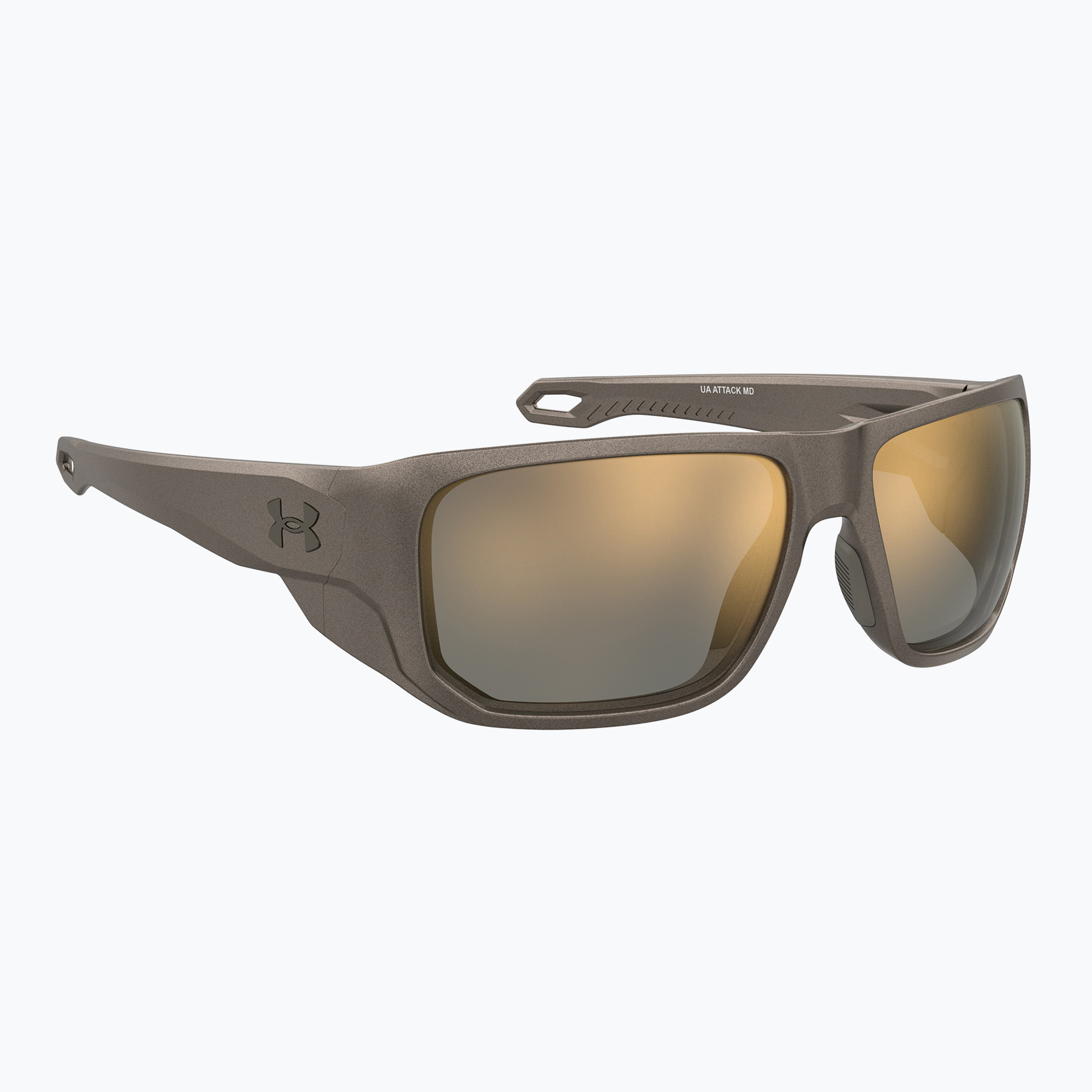 Okulary przeciwsłoneczne męskie Under Armour Attack MD S3 brwn metlzed/gold mirror oleophobic 