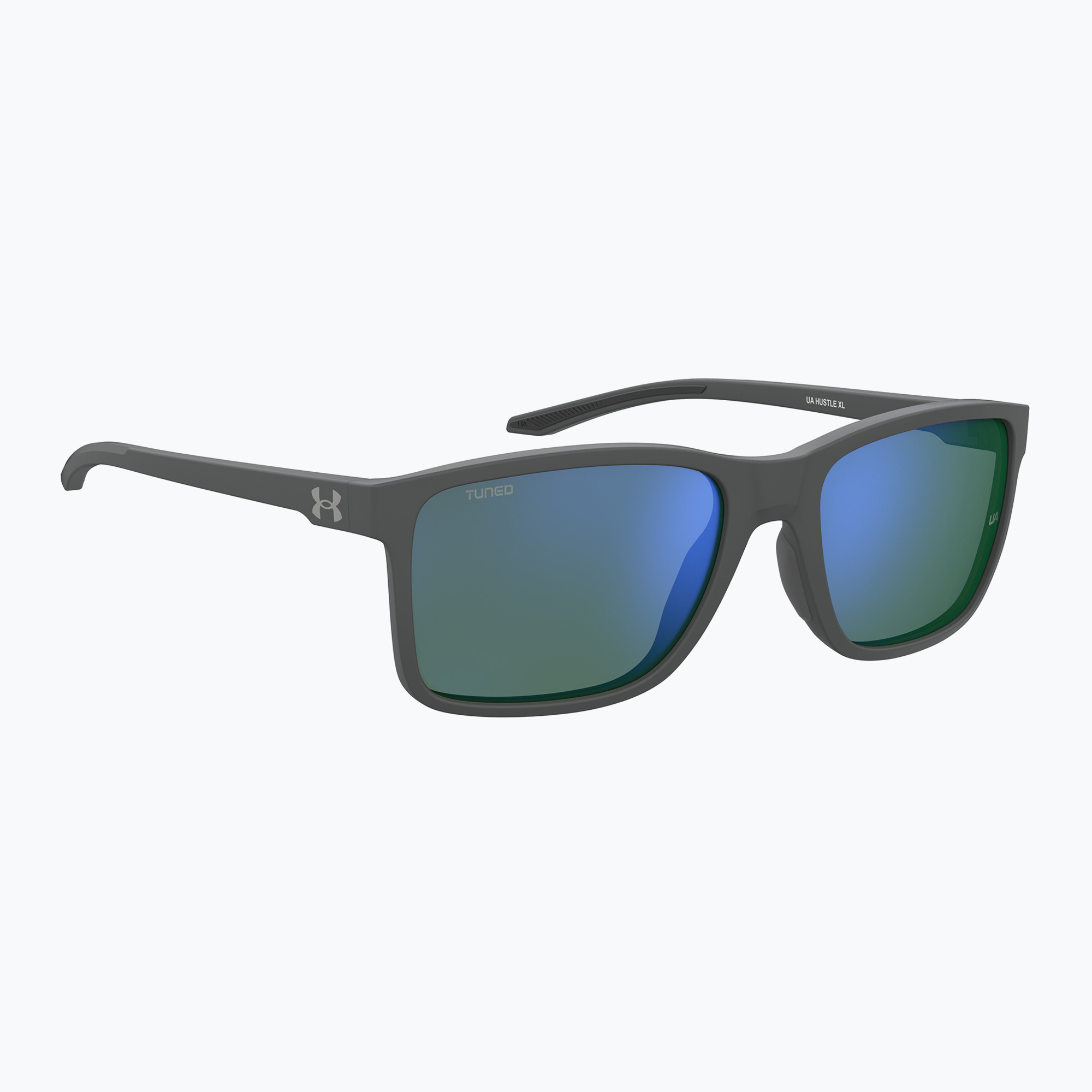 Okulary przeciwsłoneczne Under Armour Hustle XL S3 Matte grey/green multilayer oleophobic 