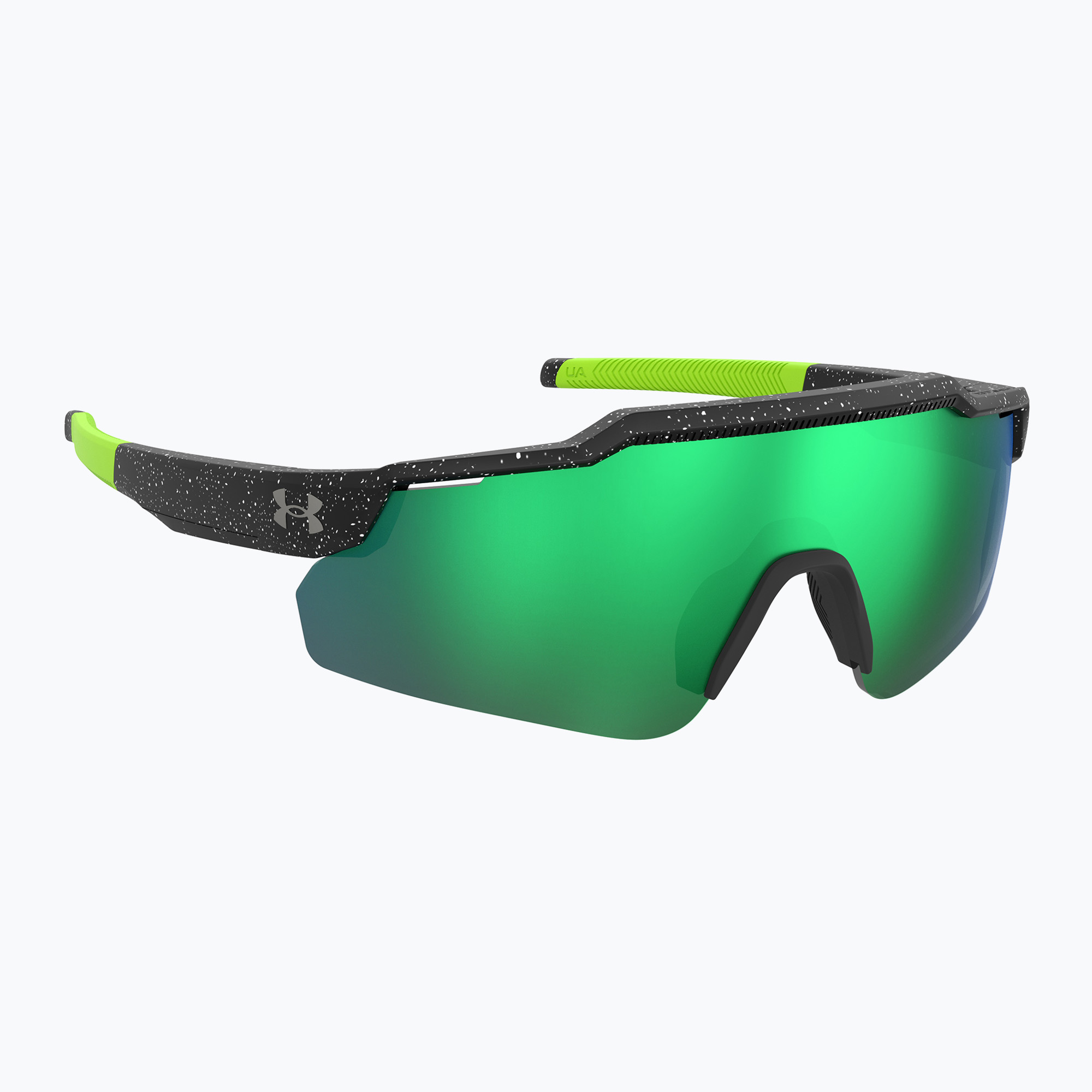 Okulary przeciwsłoneczne dziecięce Under Armour Levelup Jr S3 pattern black white/green multilayer 