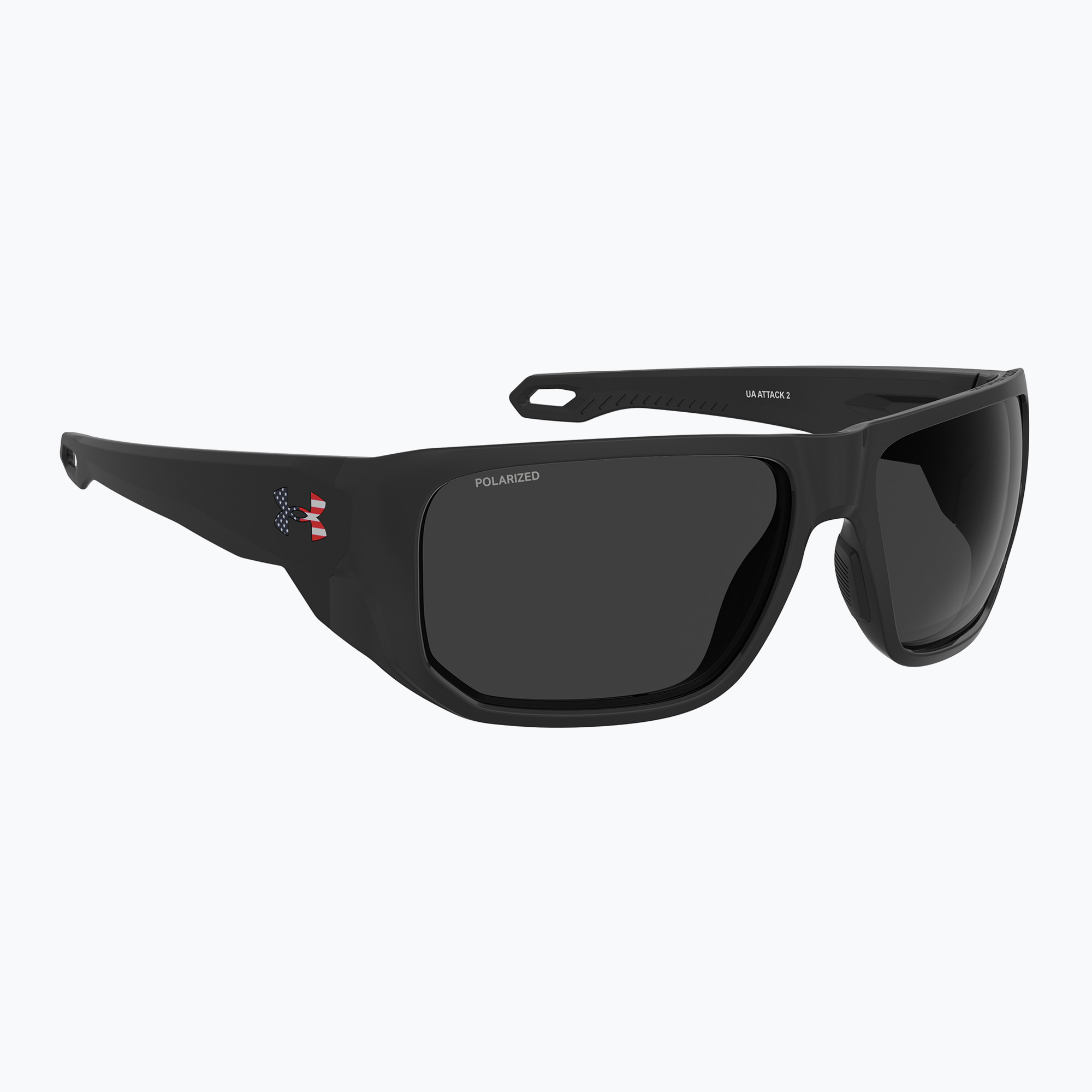 Okulary przeciwsłoneczne męskie Under Armour Attack 2 black multicolor/grey polarized oleophobic 