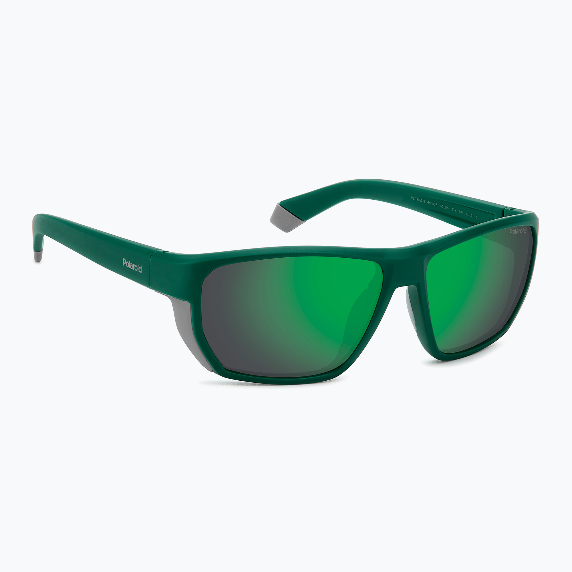 Okulary przeciwsłoneczne męskie Polaroid PLD 7057/S matte teal/greygreen mirror polarized 