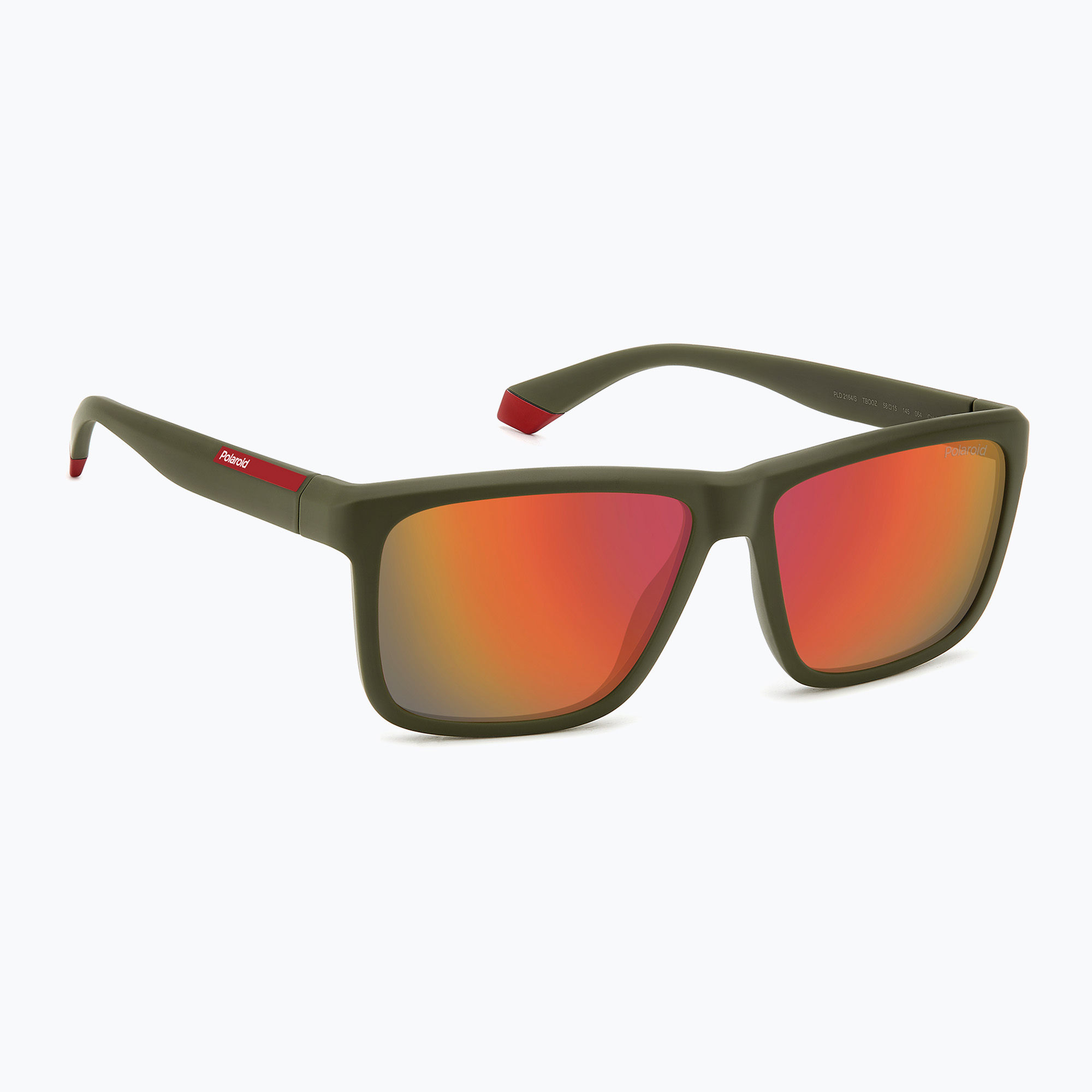 Okulary przeciwsłoneczne męskie Polaroid PLD 2164/S military green/red multilayer polarized 