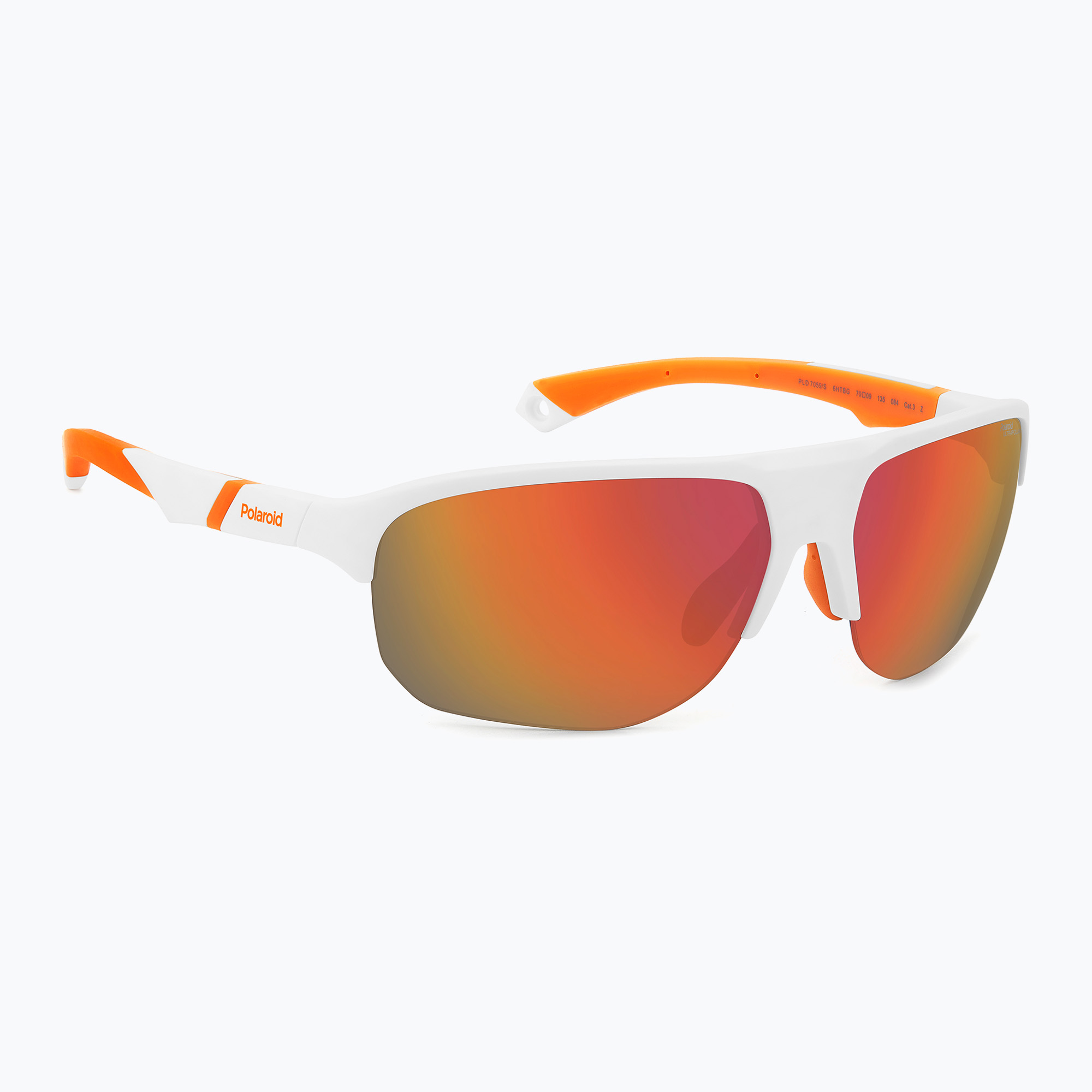 Okulary przeciwsłoneczne męskie Polaroid PLD 7059/S matte white/red multilayer polarized hc 