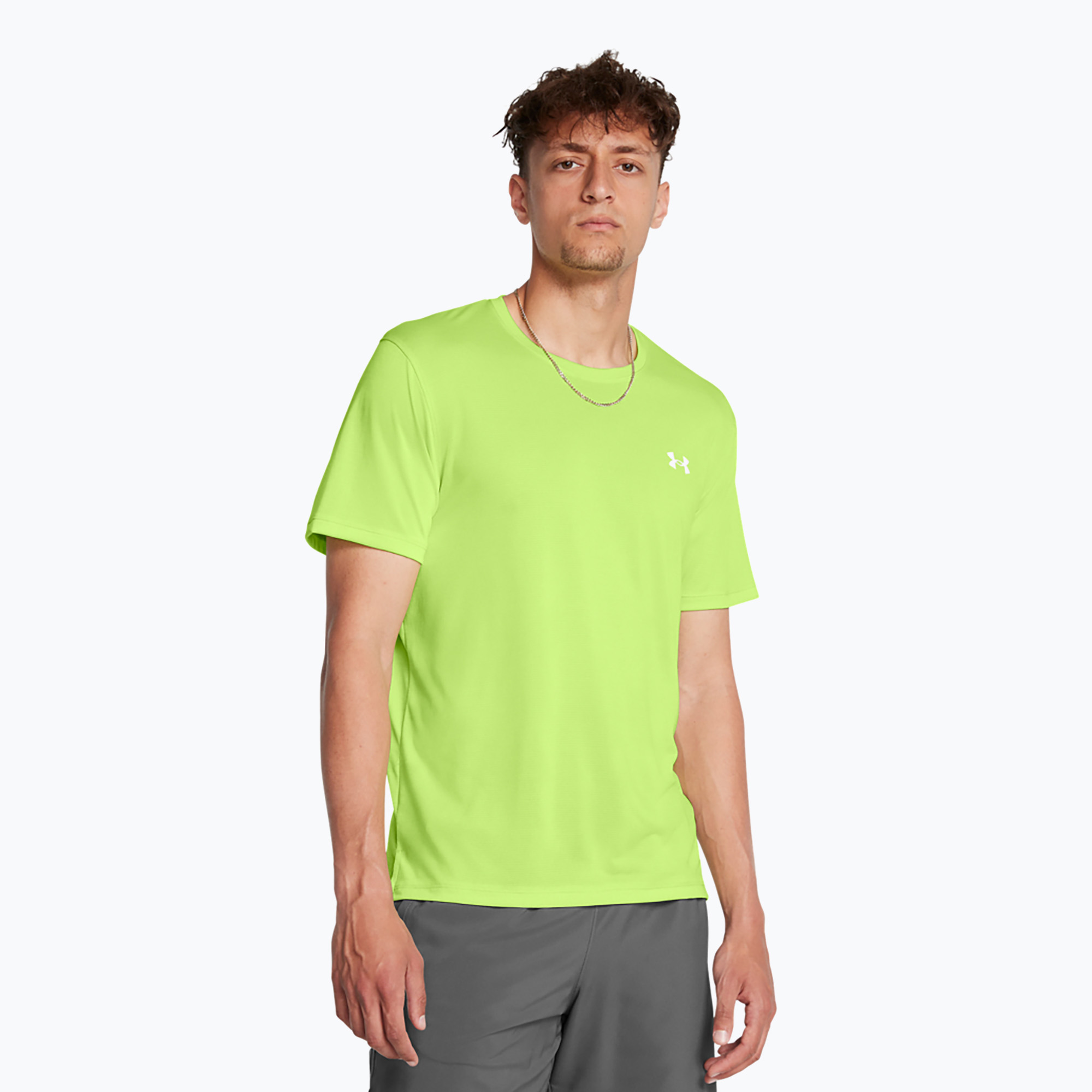 Koszulka do biegania męska Under Armour UA Launch morph green/reflective | WYSYŁKA W 24H | 30 DNI NA ZWROT