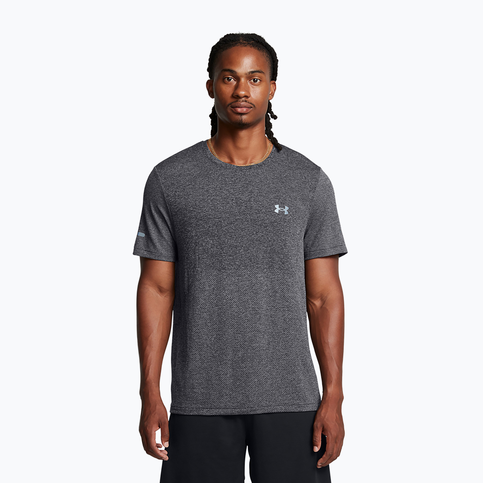 Koszulka do biegania męska Under Armour Seamless Stride tetra gray/reflective | WYSYŁKA W 24H | 30 DNI NA ZWROT