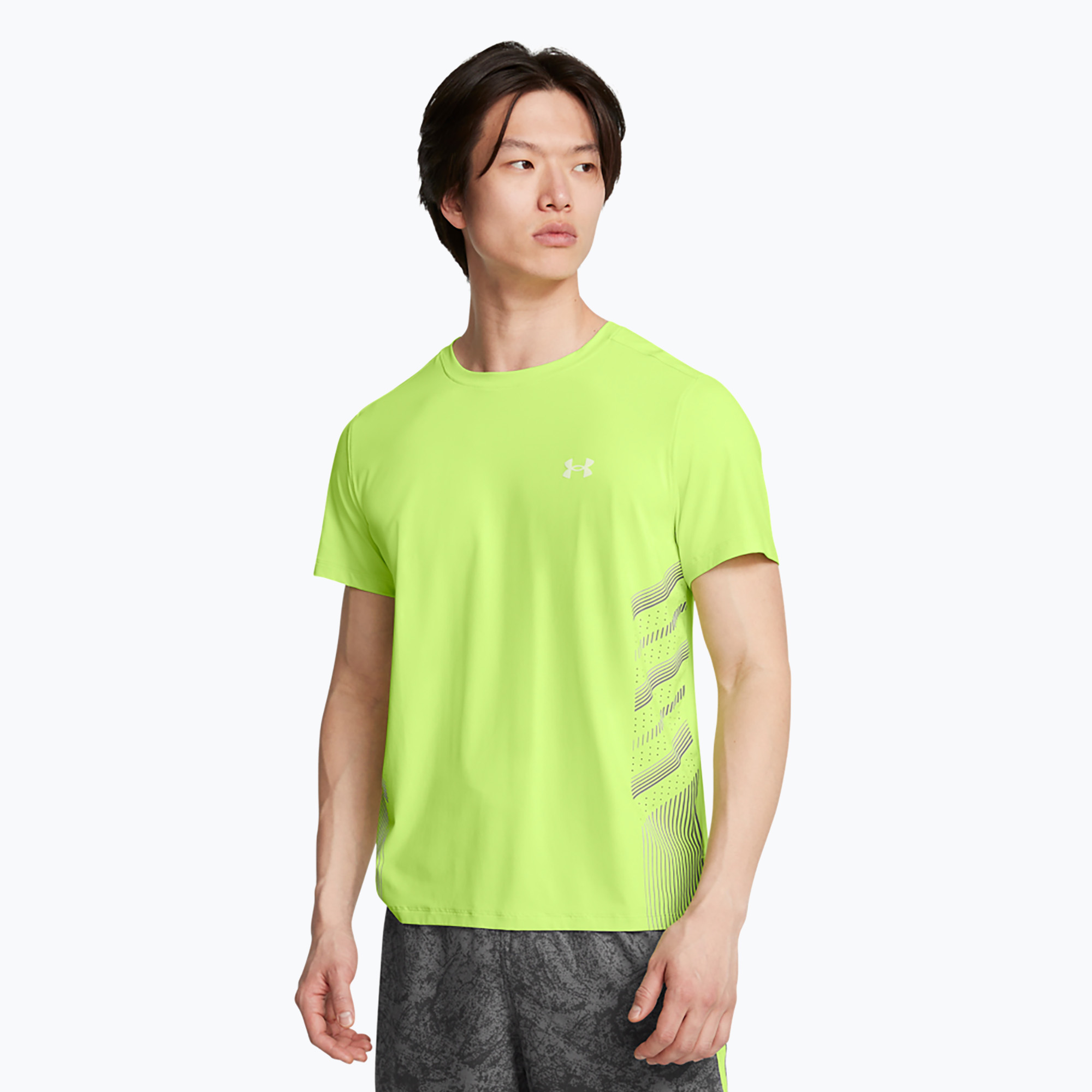 Koszulka do biegania męska Under Armour UA Launch Elite Graphic morph green/castlerock /reflective | WYSYŁKA W 24H | 30 DNI NA ZWROT