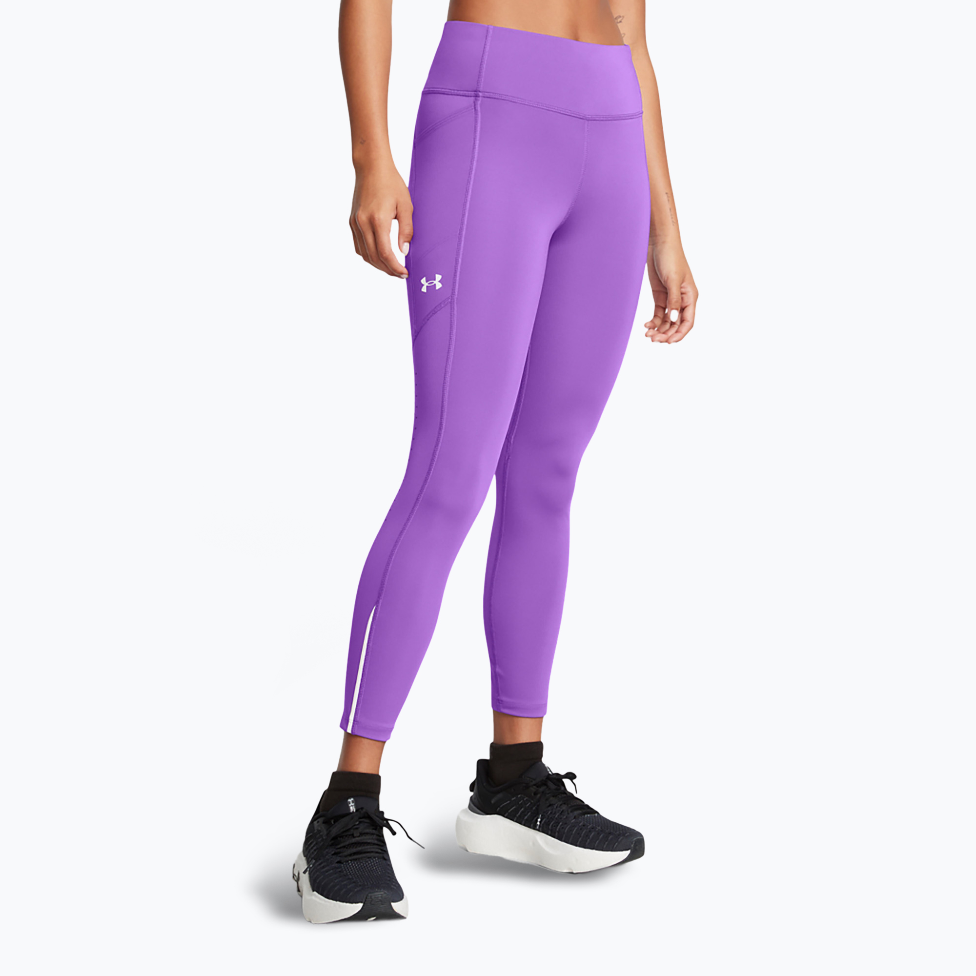 Legginsy do biegania damskie Under Armour Launch Ankle lavish/lavish/reflective | WYSYŁKA W 24H | 30 DNI NA ZWROT