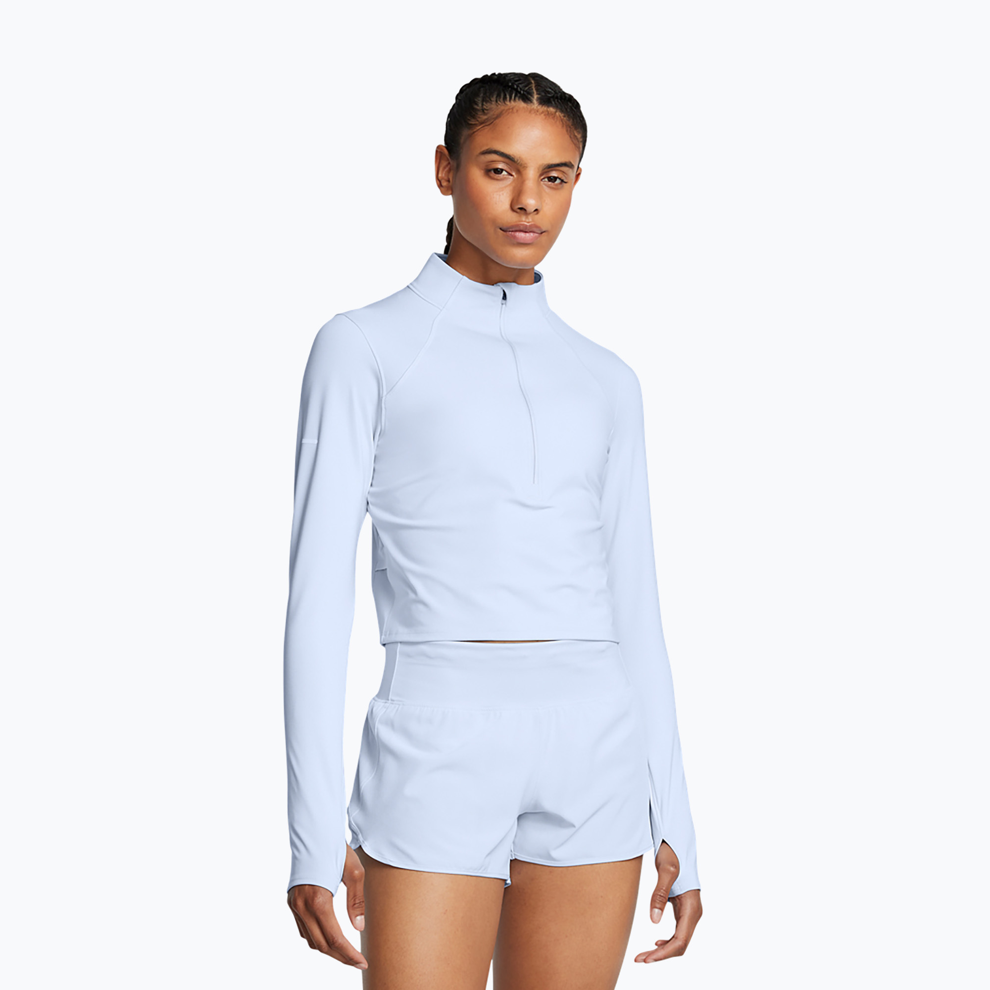 Longsleeve do biegania damski Under Armour Launch Elite Half Zip nimbus blue/reflective | WYSYŁKA W 24H | 30 DNI NA ZWROT