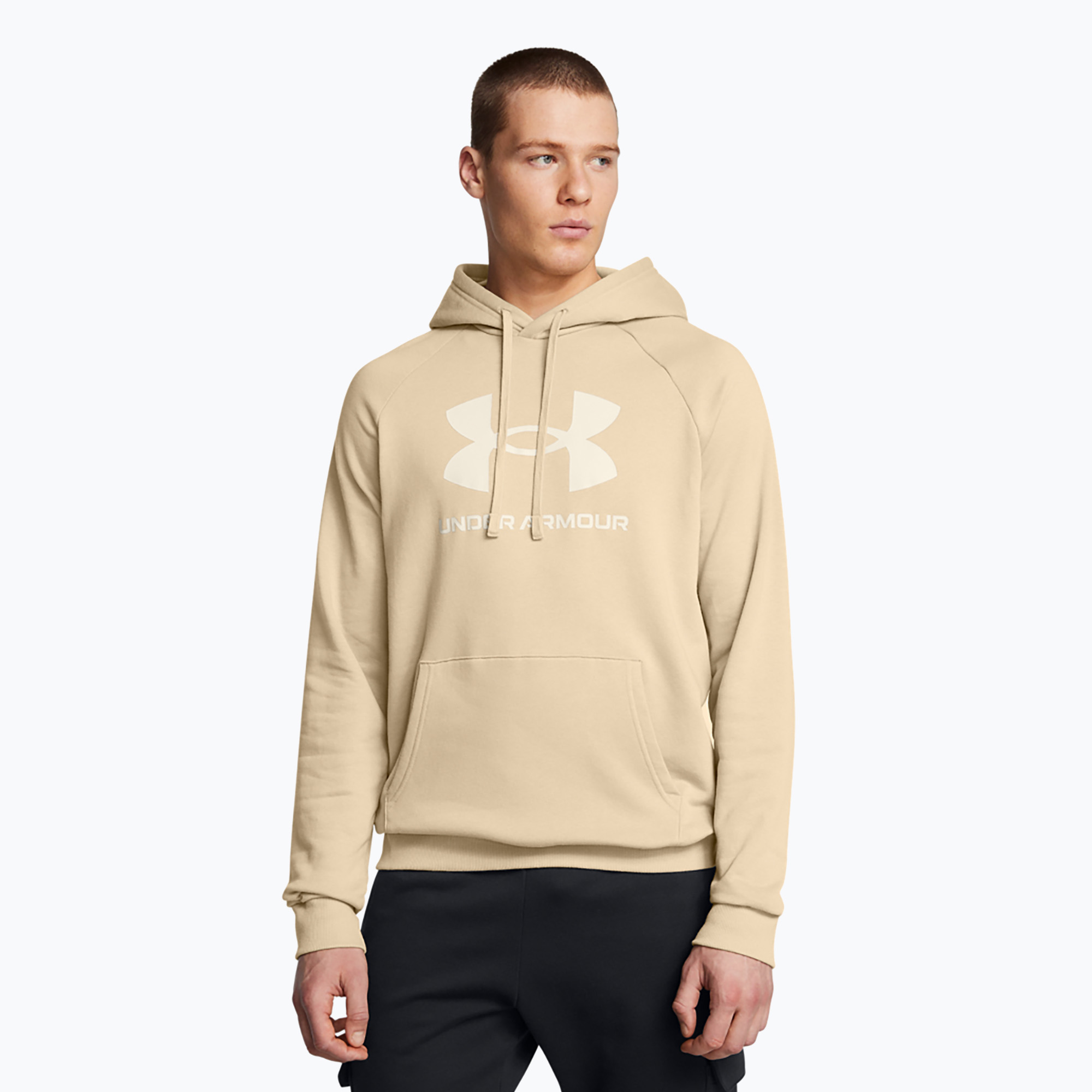 Bluza męska Under Armour Rival Fleece Logo HD city khaki/summit white | WYSYŁKA W 24H | 30 DNI NA ZWROT