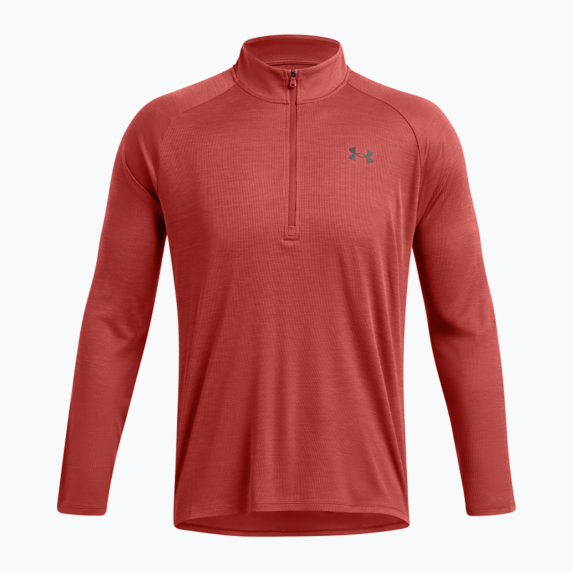 Longsleeve męski Under Armour Tech Textured 1/2 Zip earthen orange/black | WYSYŁKA W 24H | 30 DNI NA ZWROT