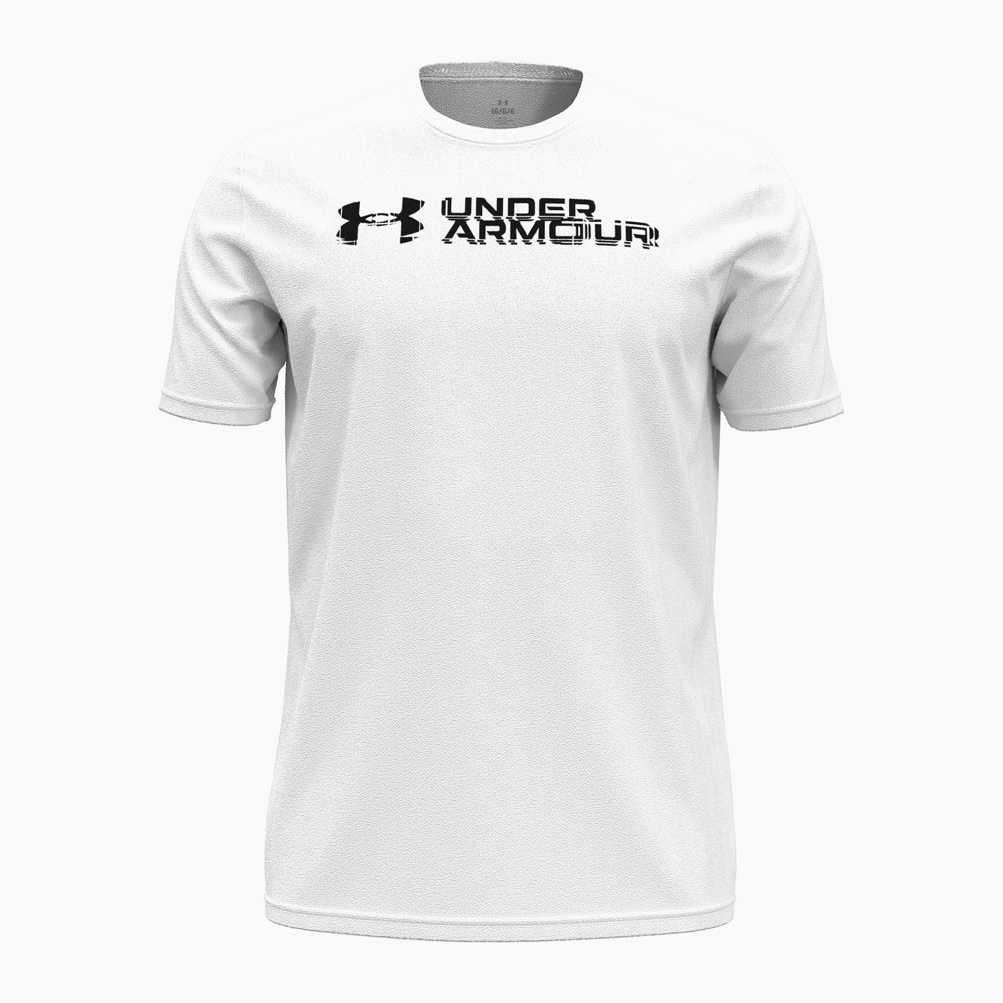 Koszulka treningowa męska Under Armour Sliced Wordmark 60/40S white/black | WYSYŁKA W 24H | 30 DNI NA ZWROT