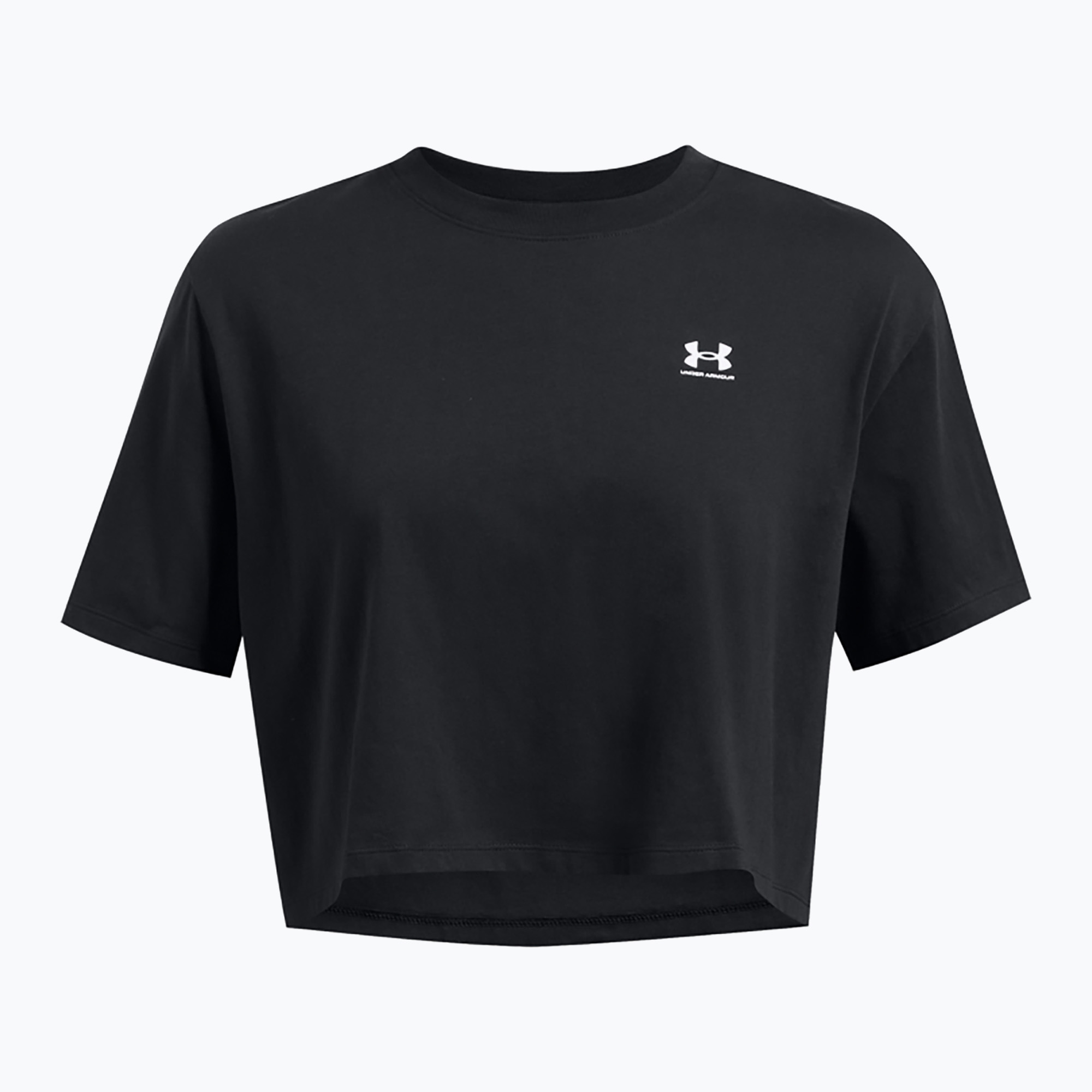 Koszulka damska Under Armour Boxy Crop Logo black/white | WYSYŁKA W 24H | 30 DNI NA ZWROT