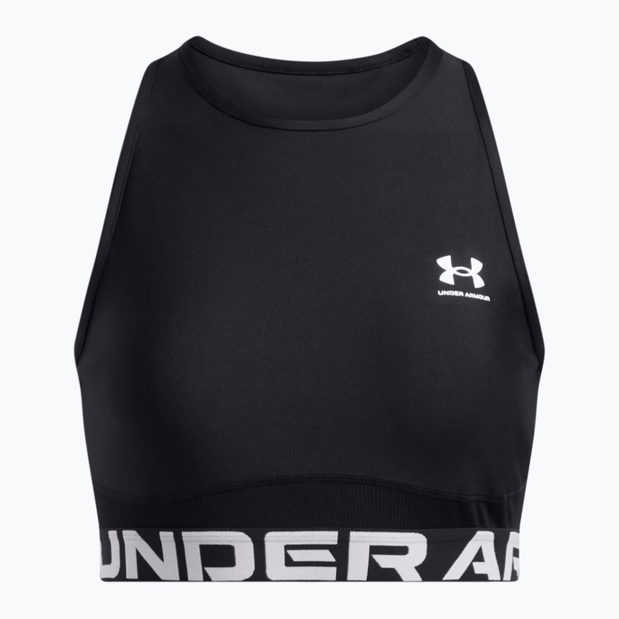 Top treningowy damski Under Armour Heat Gear Rib Tank black/black/white | WYSYŁKA W 24H | 30 DNI NA ZWROT