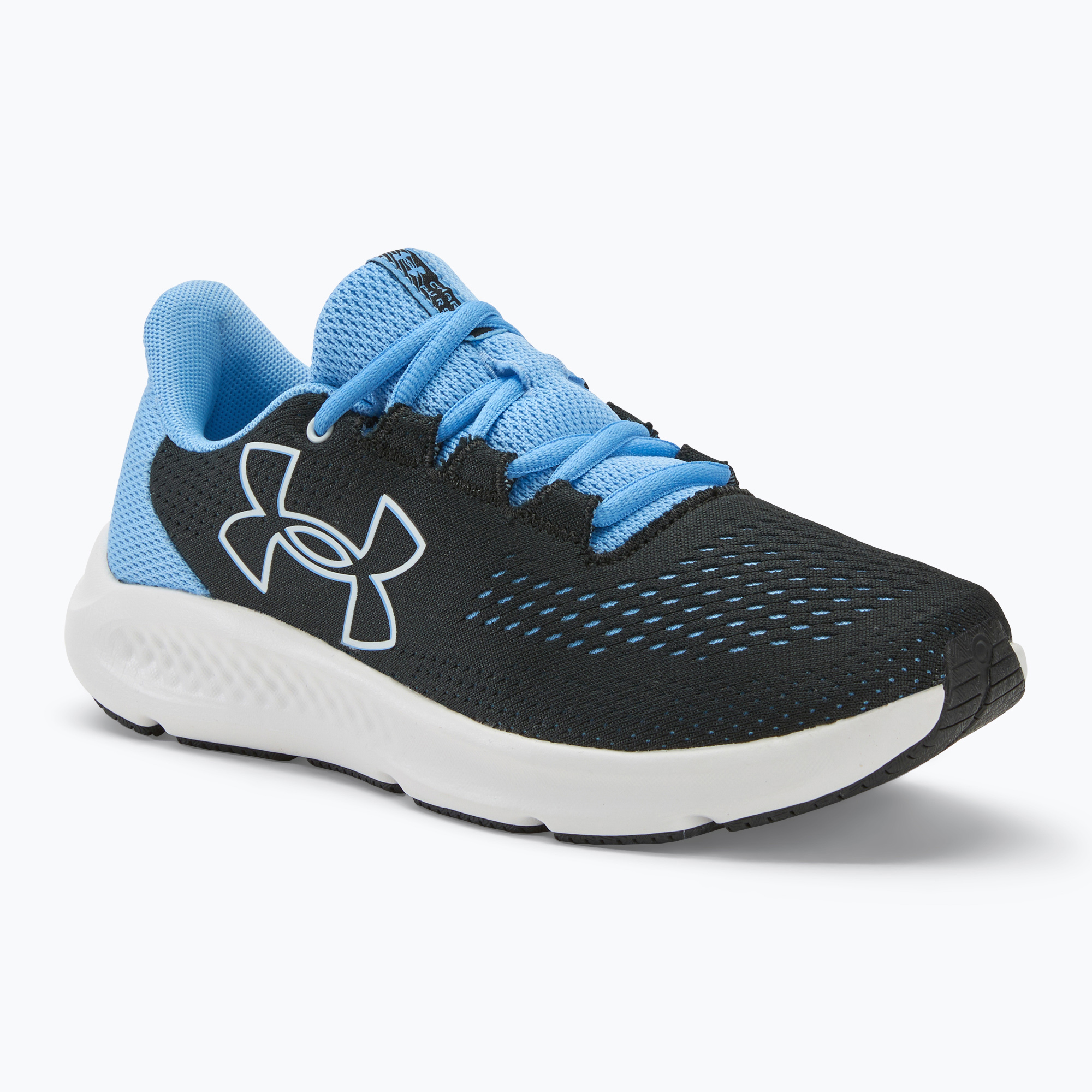 Buty do biegania damskie Under Armour Charged Pursuit 3 Big Logo black/horizon blue/white | WYSYŁKA W 24H | 30 DNI NA ZWROT