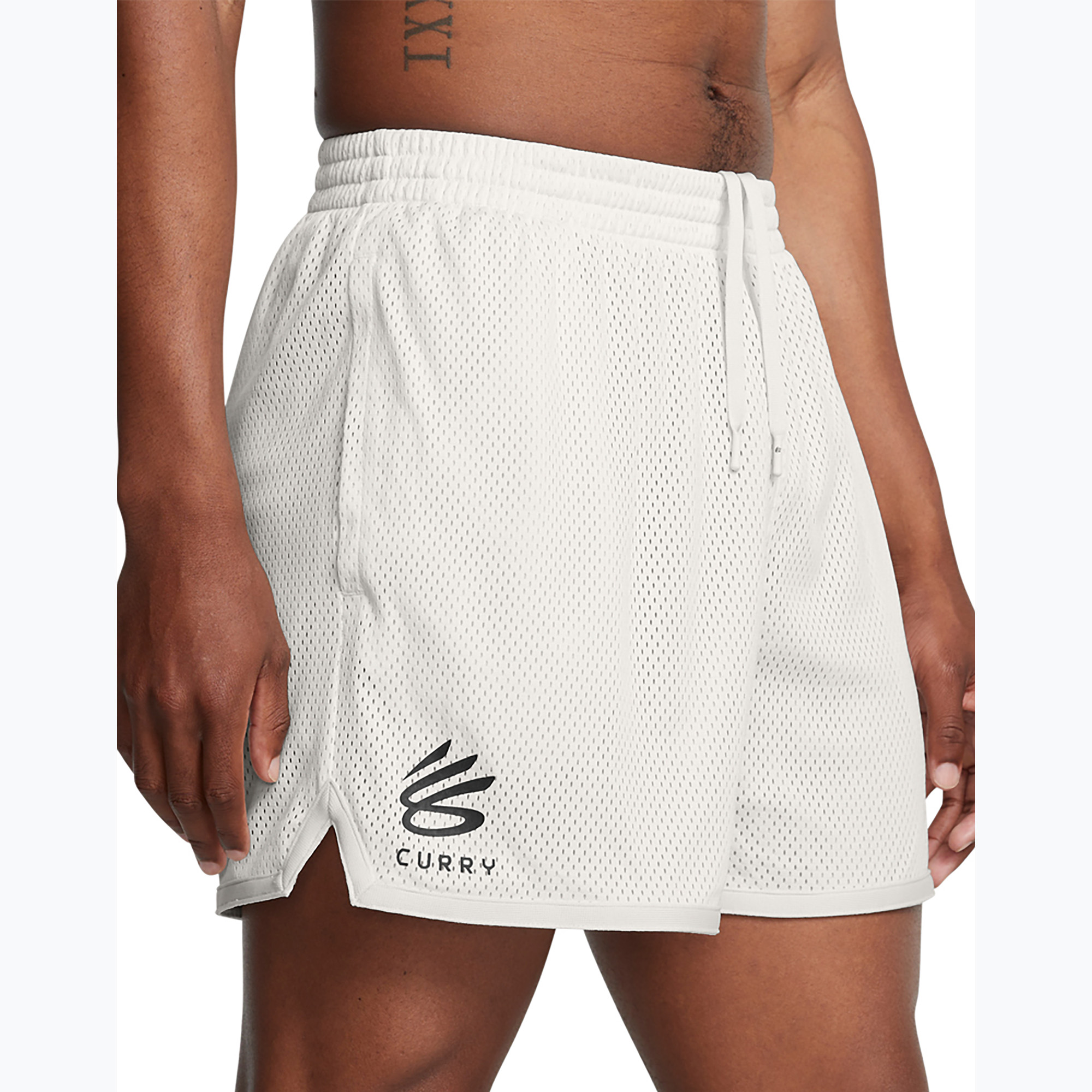 Spodenki koszykarskie męskie Under Armour Curry Splash Short white clay/black | WYSYŁKA W 24H | 30 DNI NA ZWROT