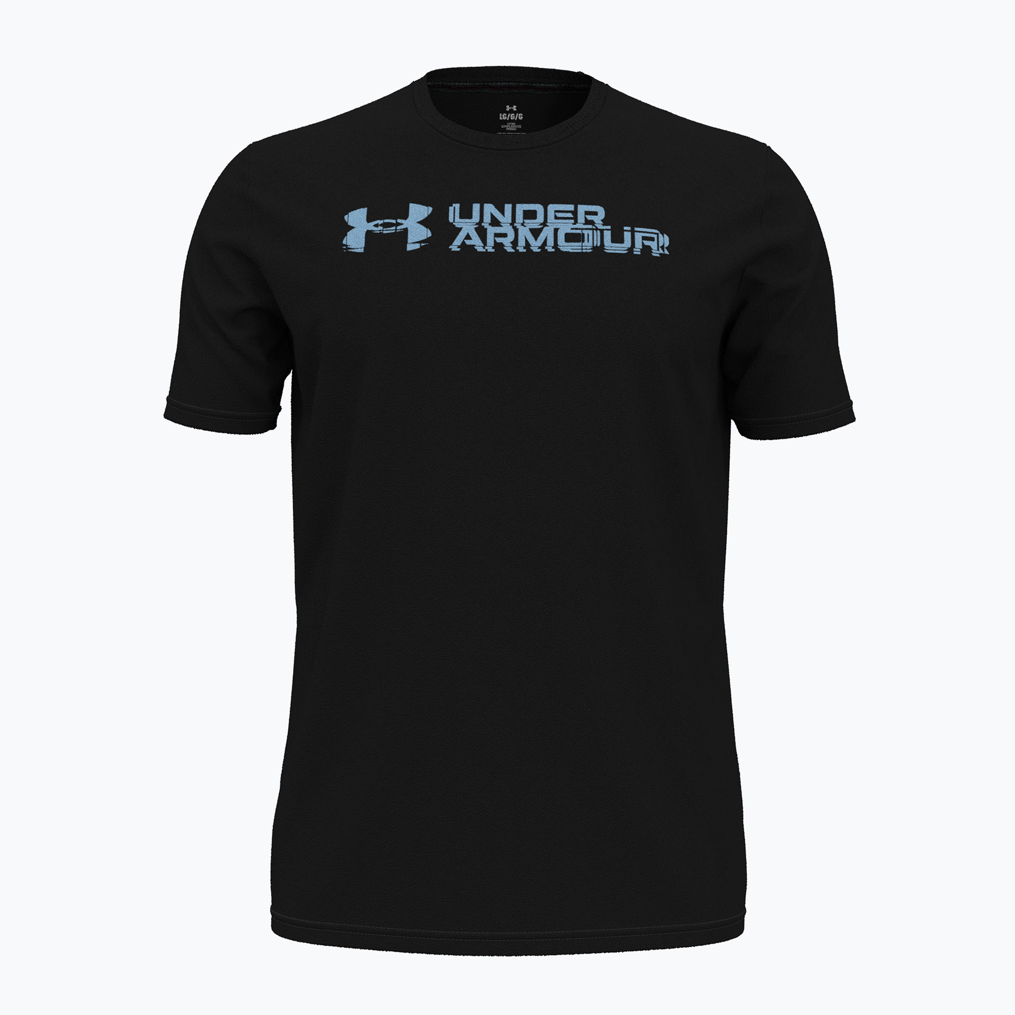 Koszulka treningowa męska Under Armour Sliced Wordmark 60/40S black/horizon blue | WYSYŁKA W 24H | 30 DNI NA ZWROT