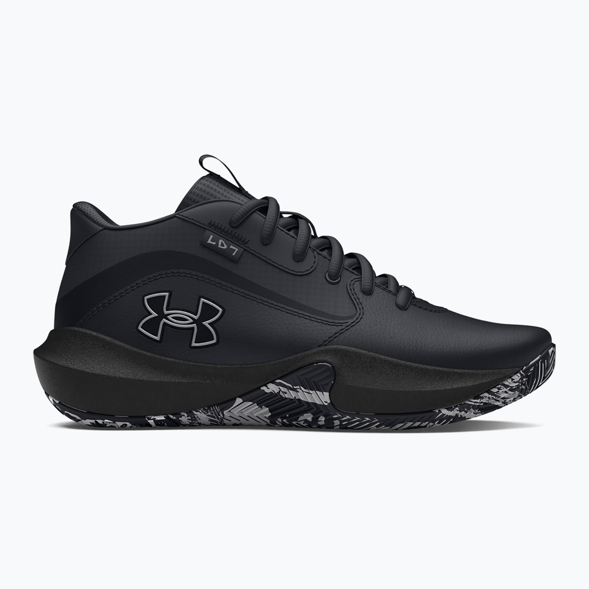 Buty do koszykówki dziecięce Under Armour GS Lockdown 7 black/black/metallic silver | WYSYŁKA W 24H | 30 DNI NA ZWROT