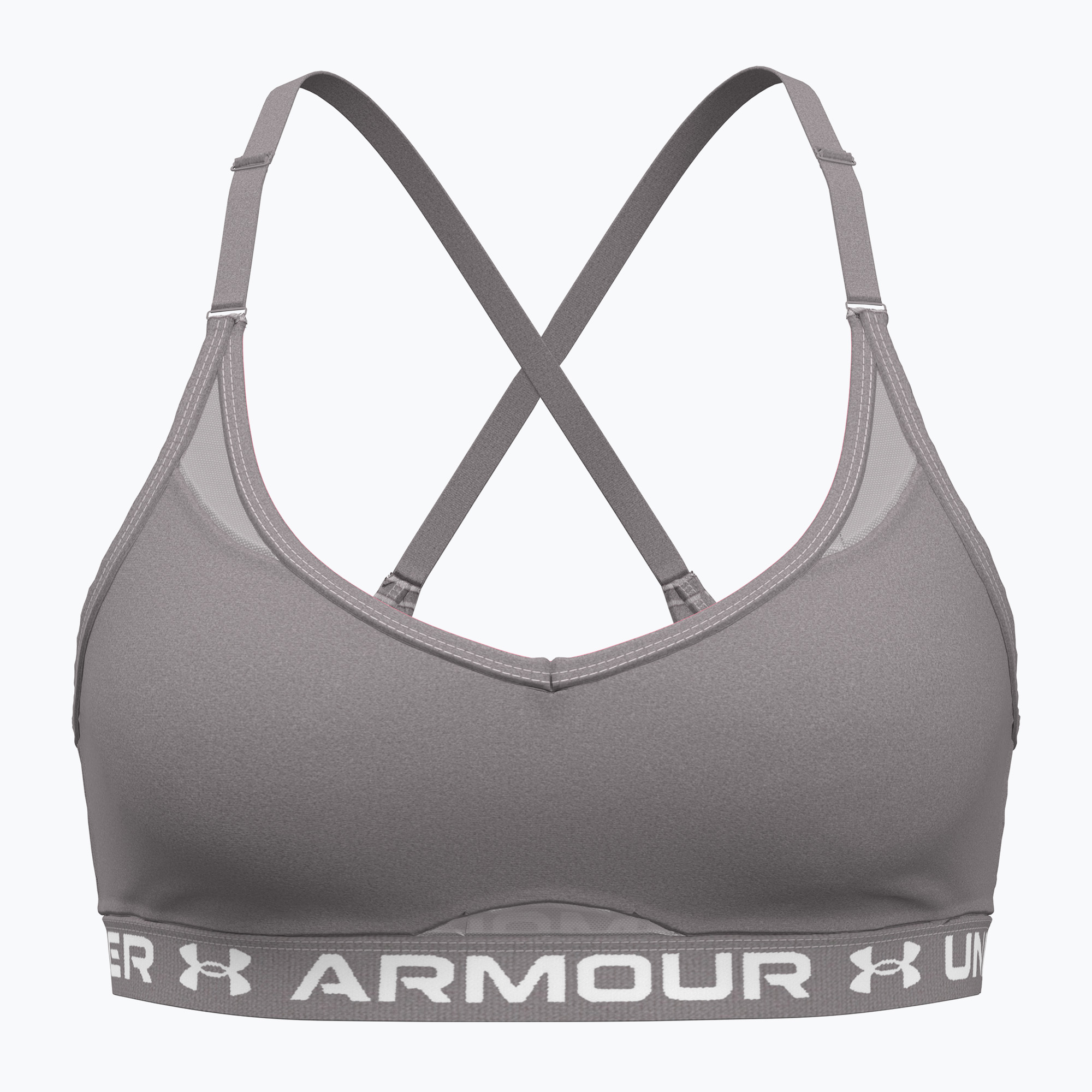 Biustonosz treningowy Under Armour Crossback Low tetra gray/white | WYSYŁKA W 24H | 30 DNI NA ZWROT