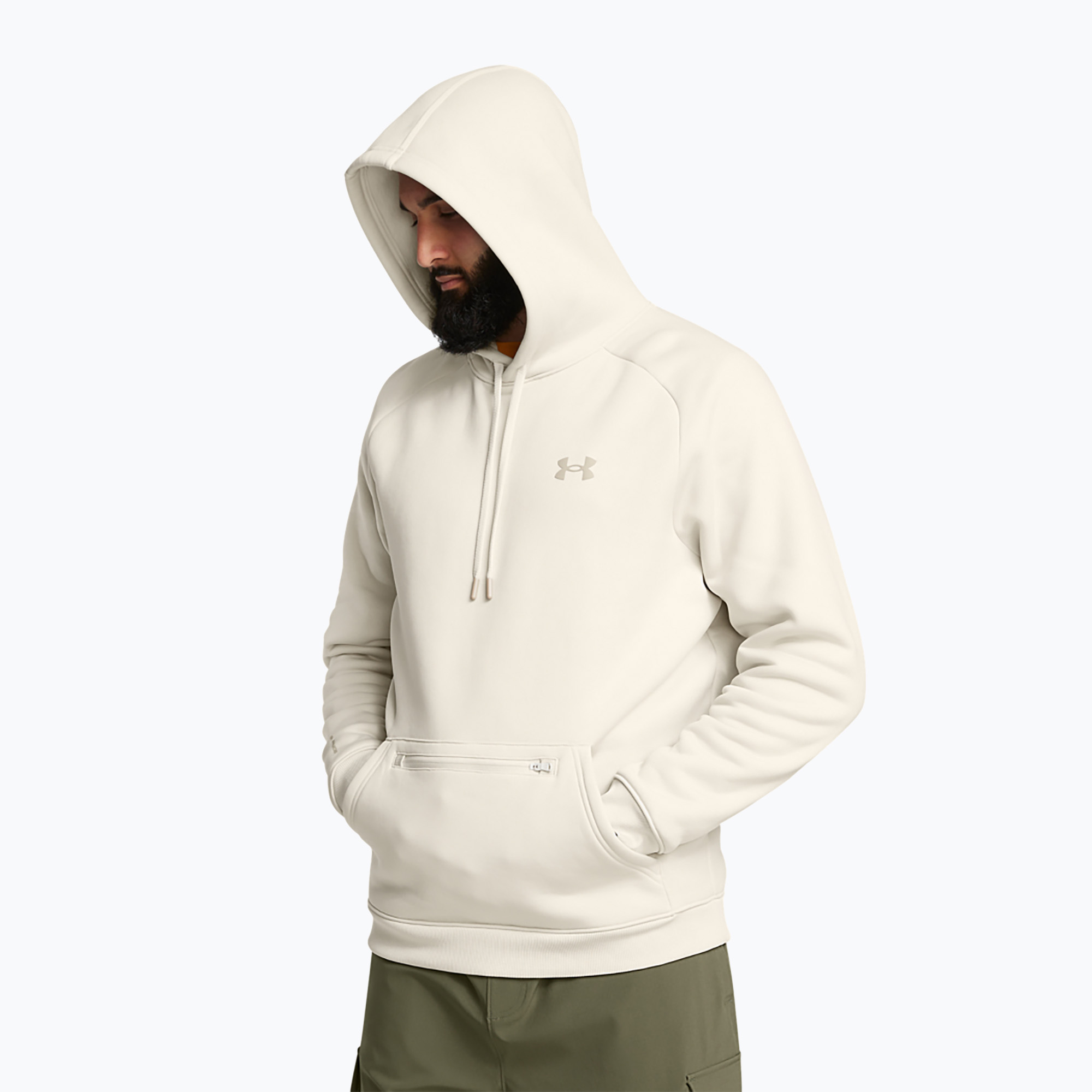 Bluza męska Under Armour Fleece Pro Kangra HD summit white/khaki base | WYSYŁKA W 24H | 30 DNI NA ZWROT