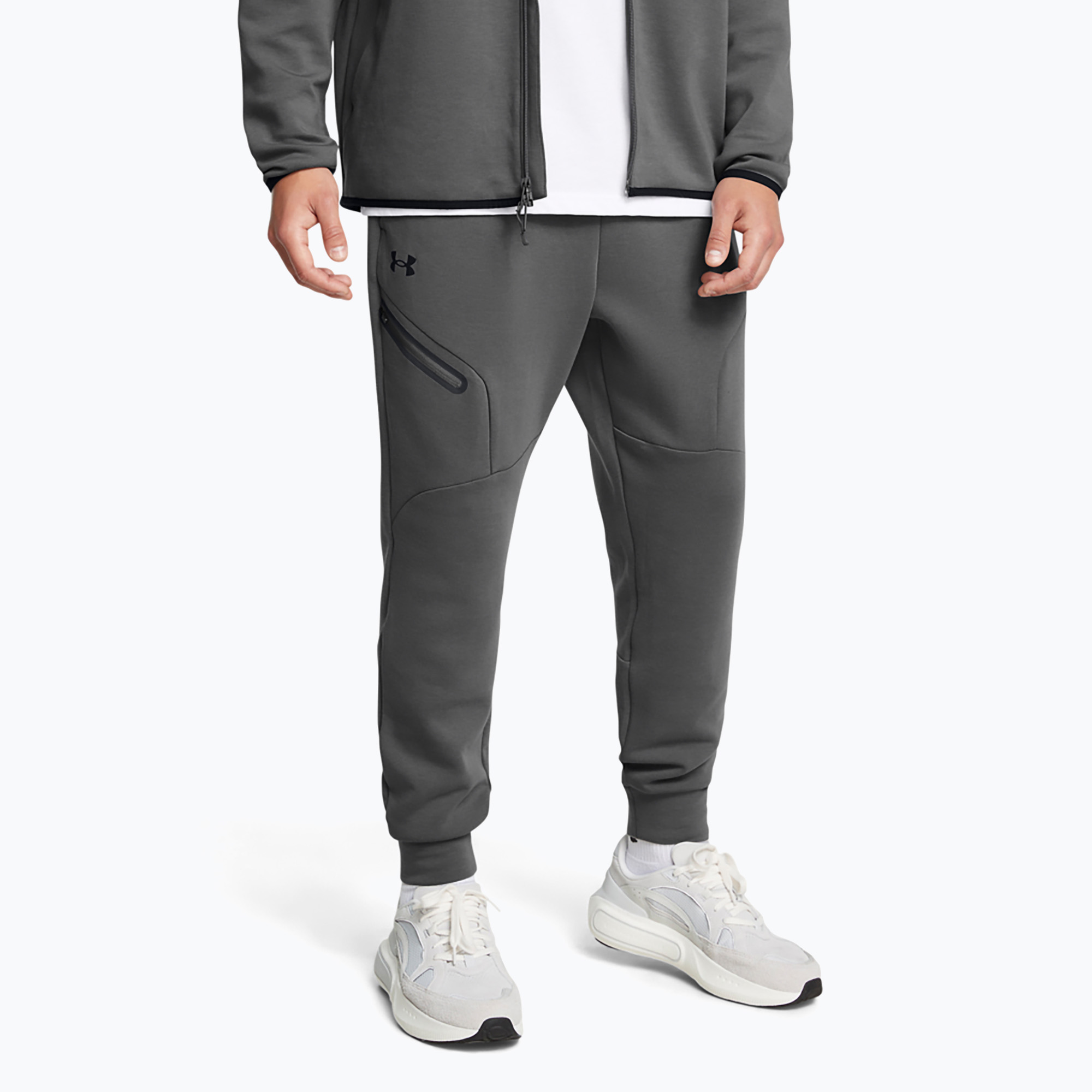 Spodnie męskie Under Armour Unstoppable Fleece castlerock/black | WYSYŁKA W 24H | 30 DNI NA ZWROT