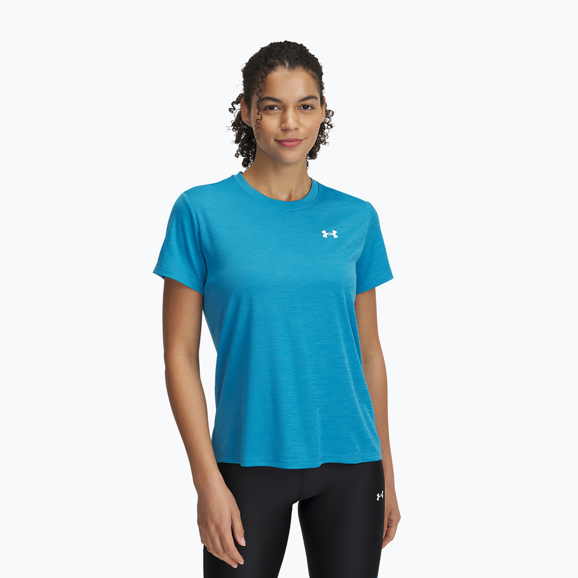 Koszulka treningowa damska Under Armour Tech Textured ether blue/white | WYSYŁKA W 24H | 30 DNI NA ZWROT