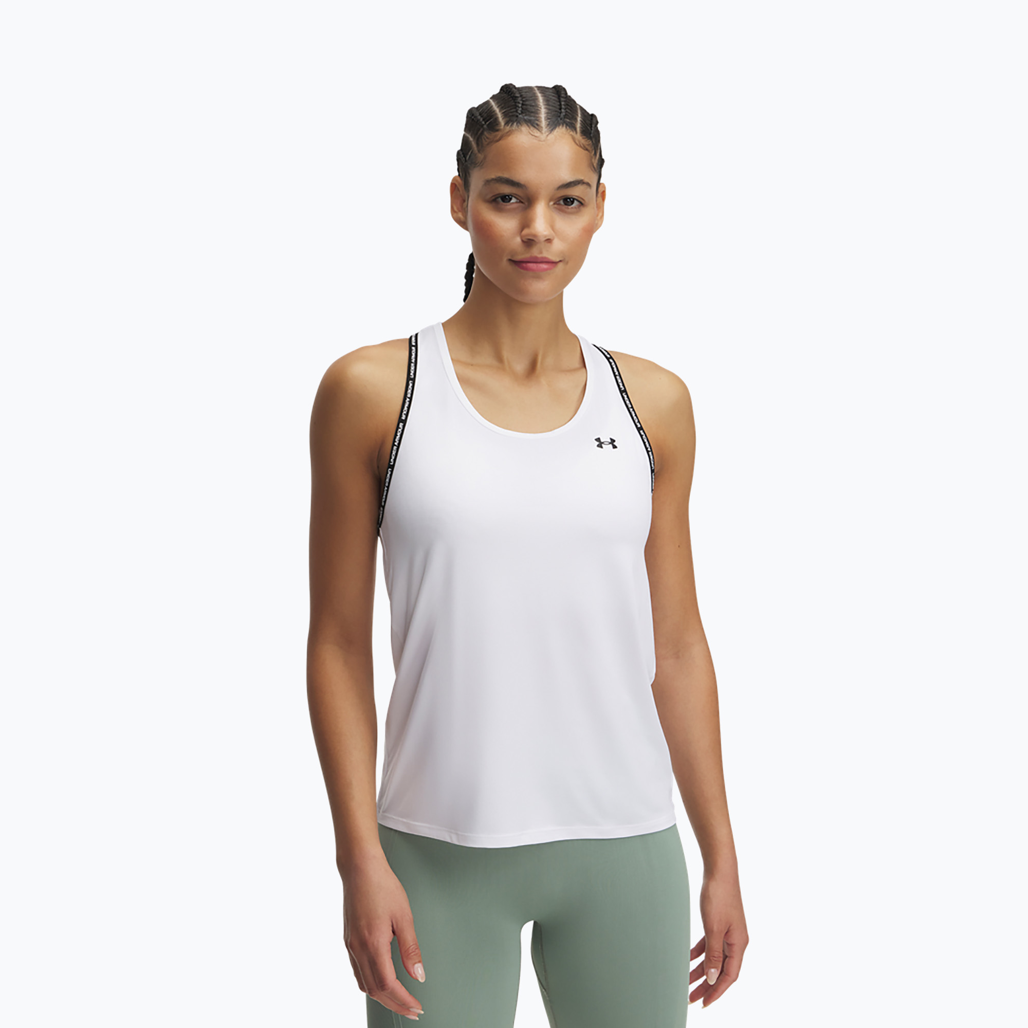 Top treningowy damski Under Armour Tech Knockout Tank white/black | WYSYŁKA W 24H | 30 DNI NA ZWROT