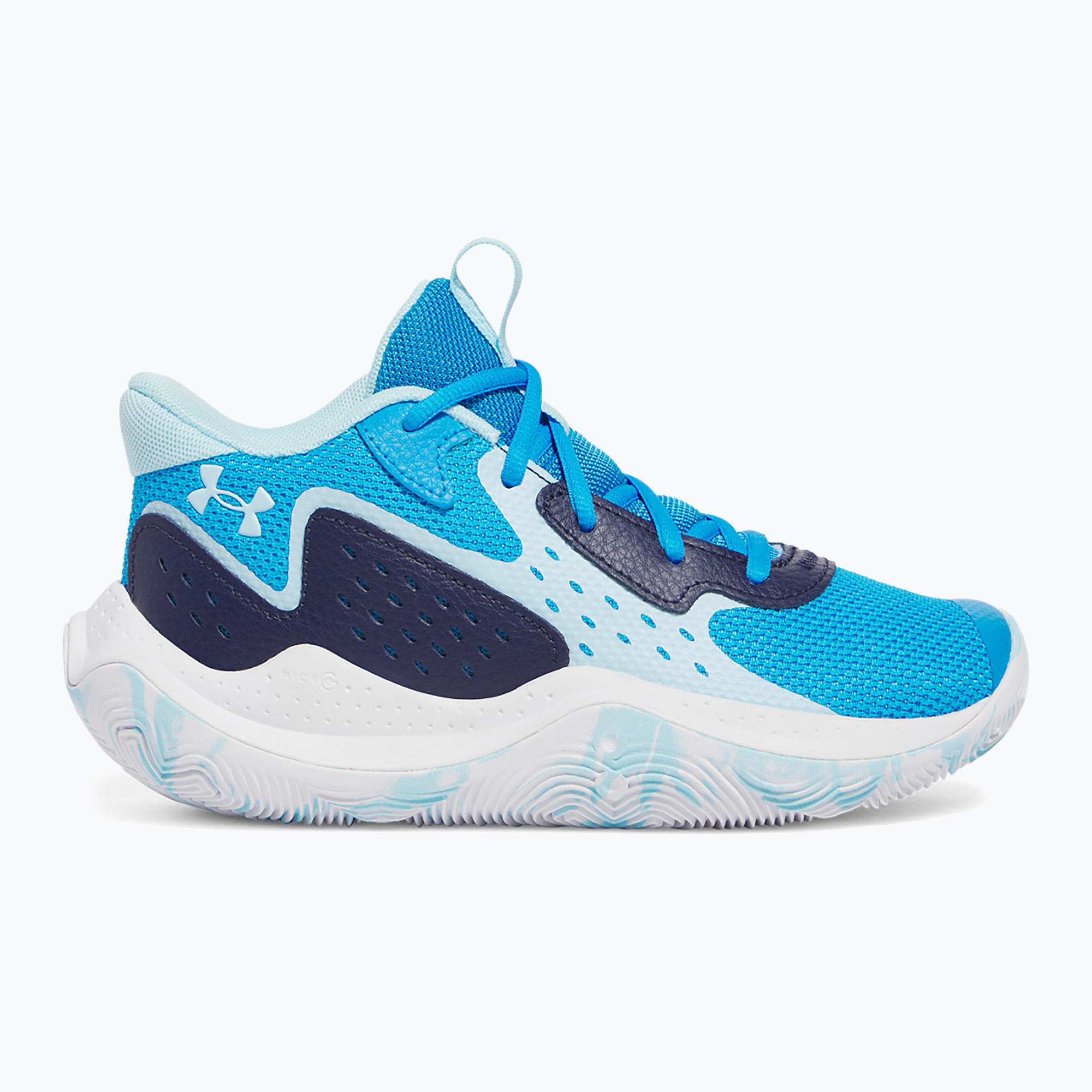 Buty koszykarskie dziecięce Under Armour Grade School Jet '23 electric blue/midnight navy/stream | WYSYŁKA W 24H | 30 DNI NA ZWROT