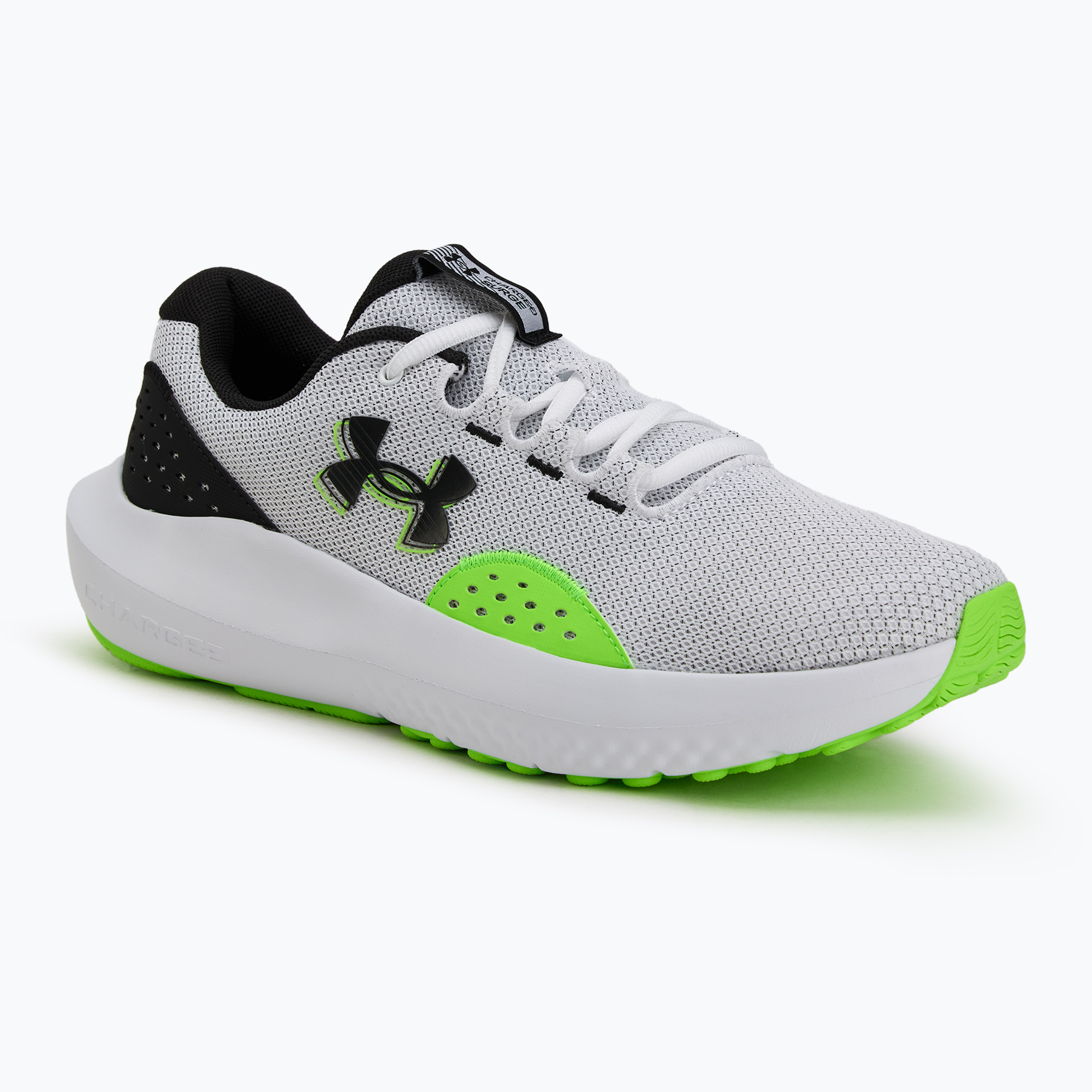Buty do biegania męskie Under Armour Charged Surge 4 white/hyper green/black 