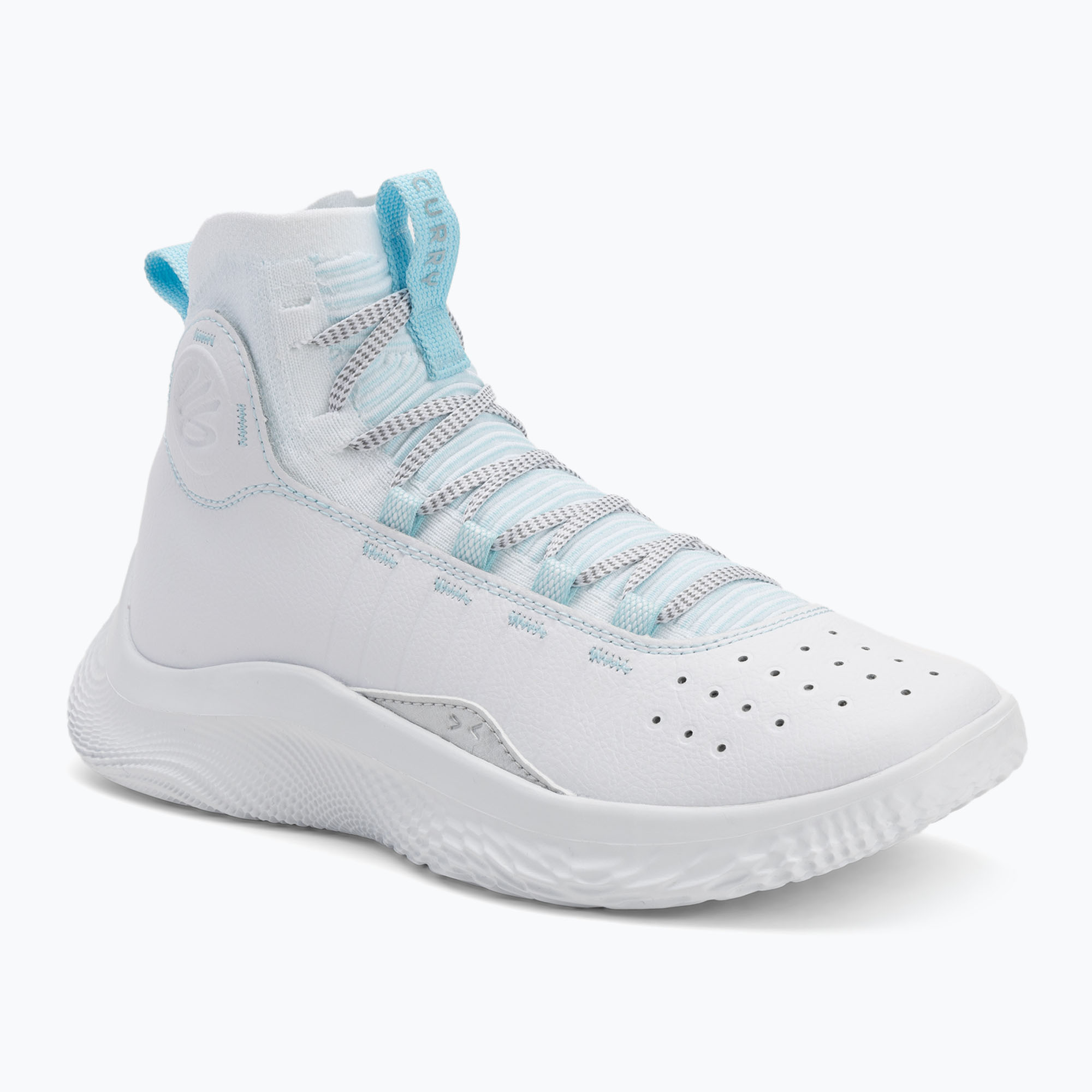 Buty do koszykówki Under Armour CURRY 4 FLOTRO white/stream/metallic silver 