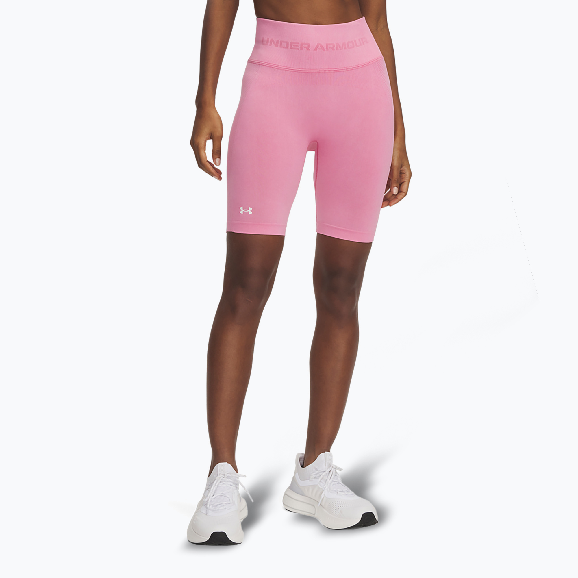 Spodenki treningowe damskie Under Armour Vanish Seamless Washed shaded fuchsia/white 