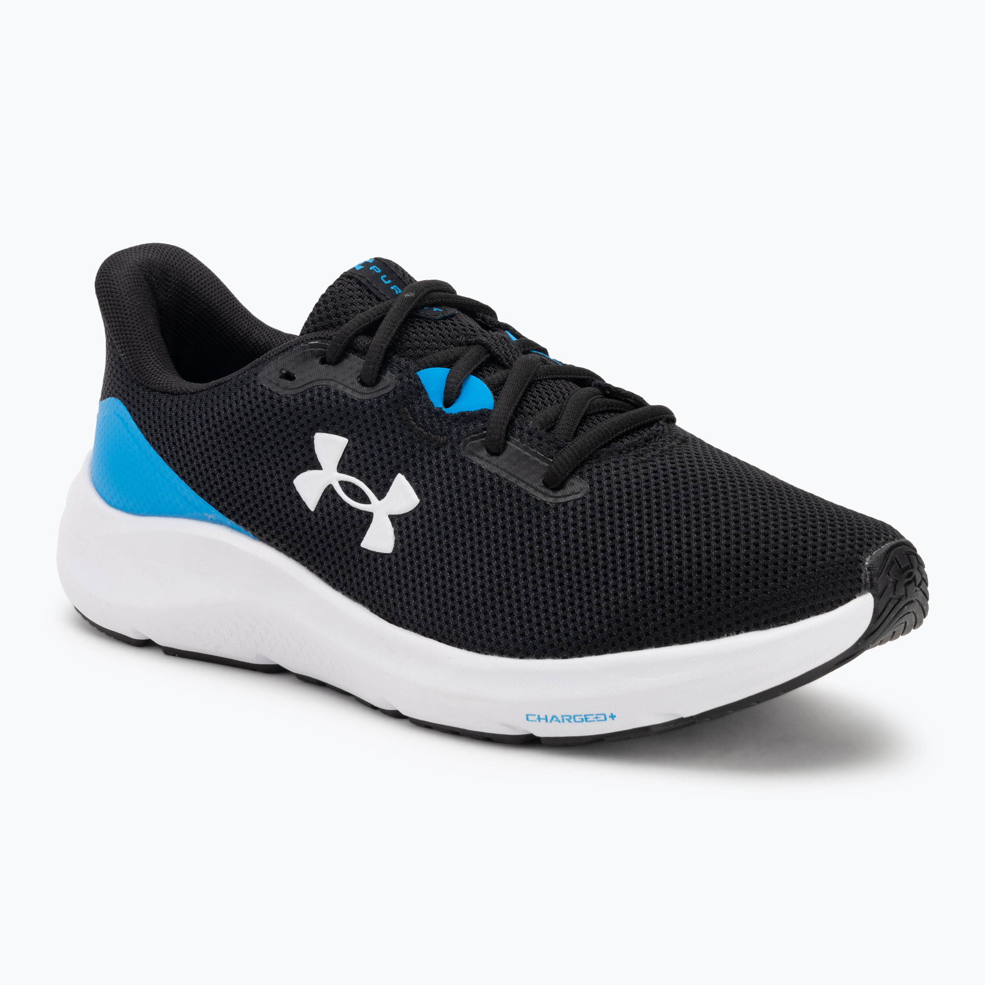 Buty do biegania męskie Under Armour Charged Pursuit 4 black/electric blue/white 