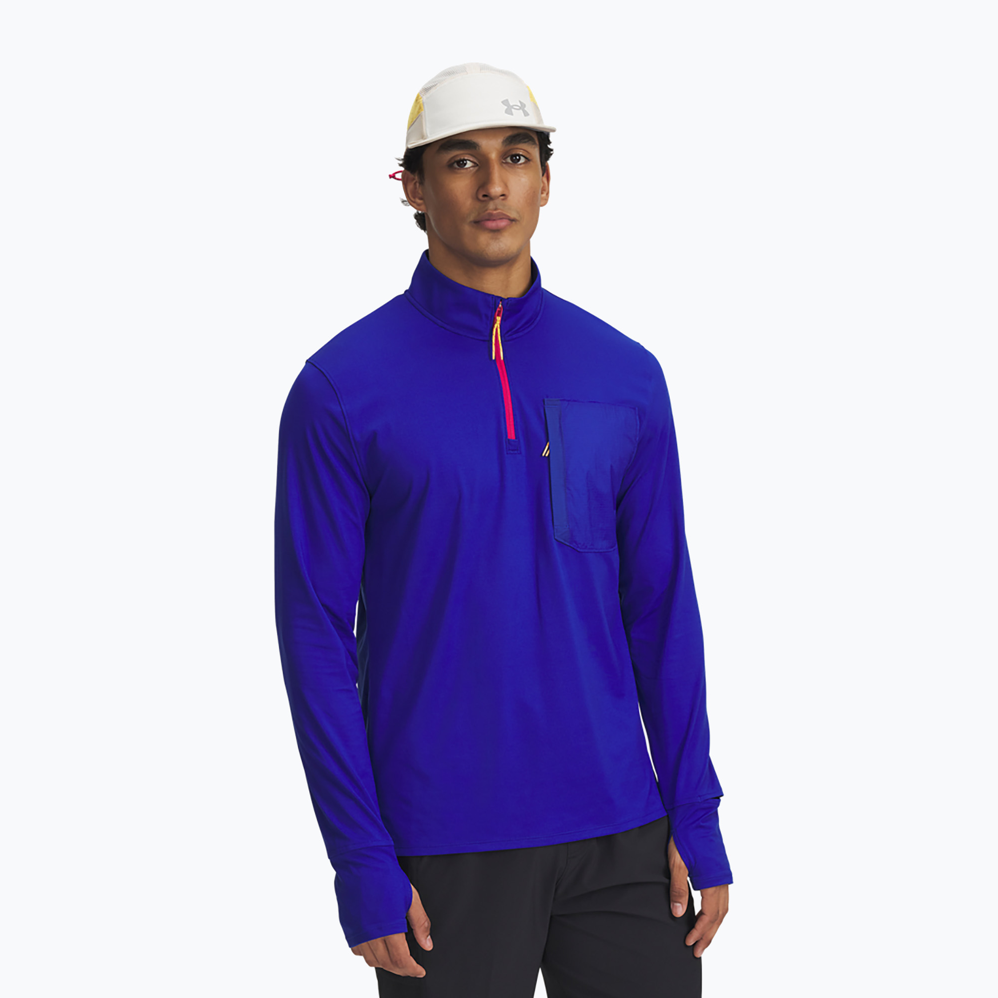 Bluza do biegania męska Under Armour Trail Run Quarter Zip royal/reflective | WYSYŁKA W 24H | 30 DNI NA ZWROT