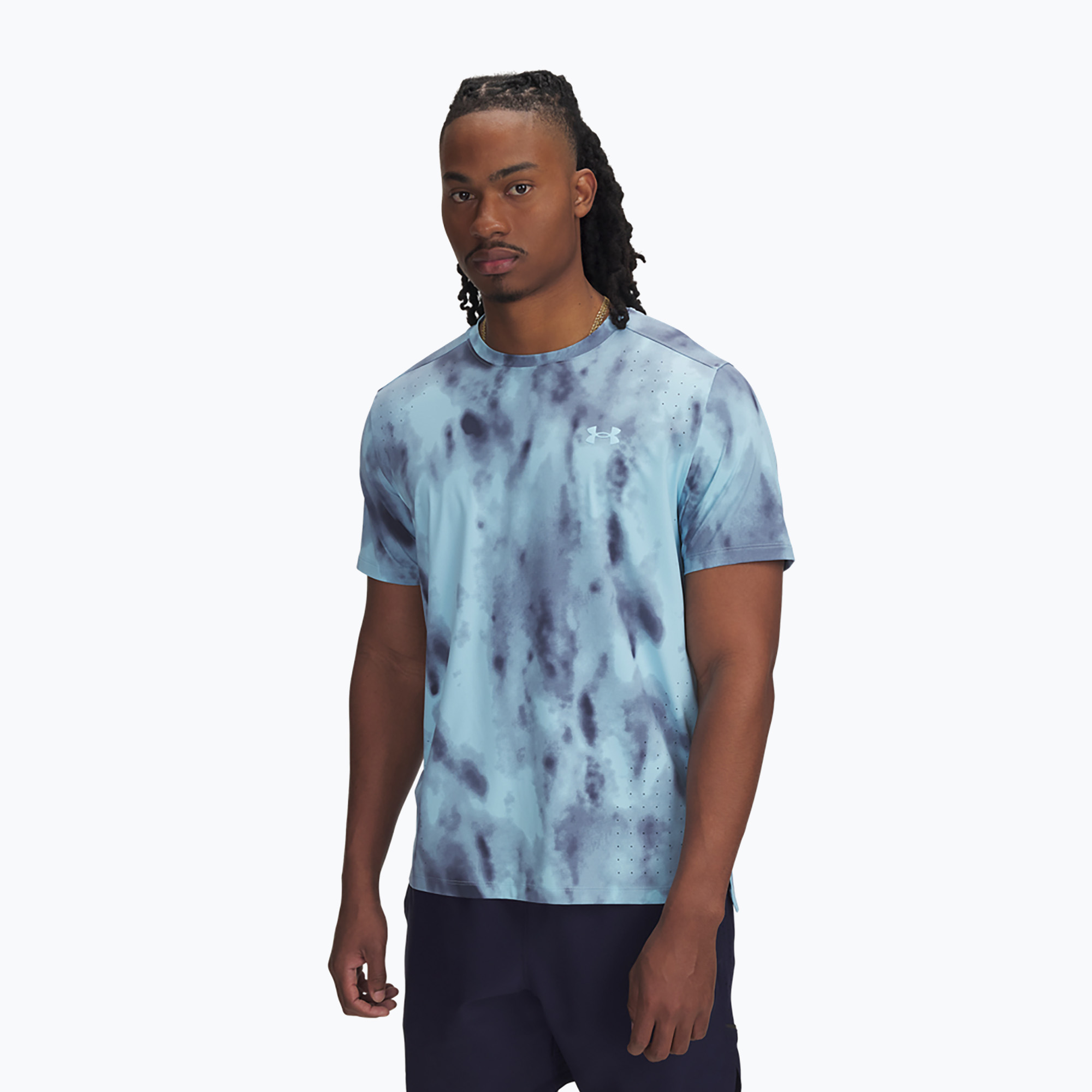 Koszulka do biegania męska Under Armour Launch Elite Print stream/reflective 