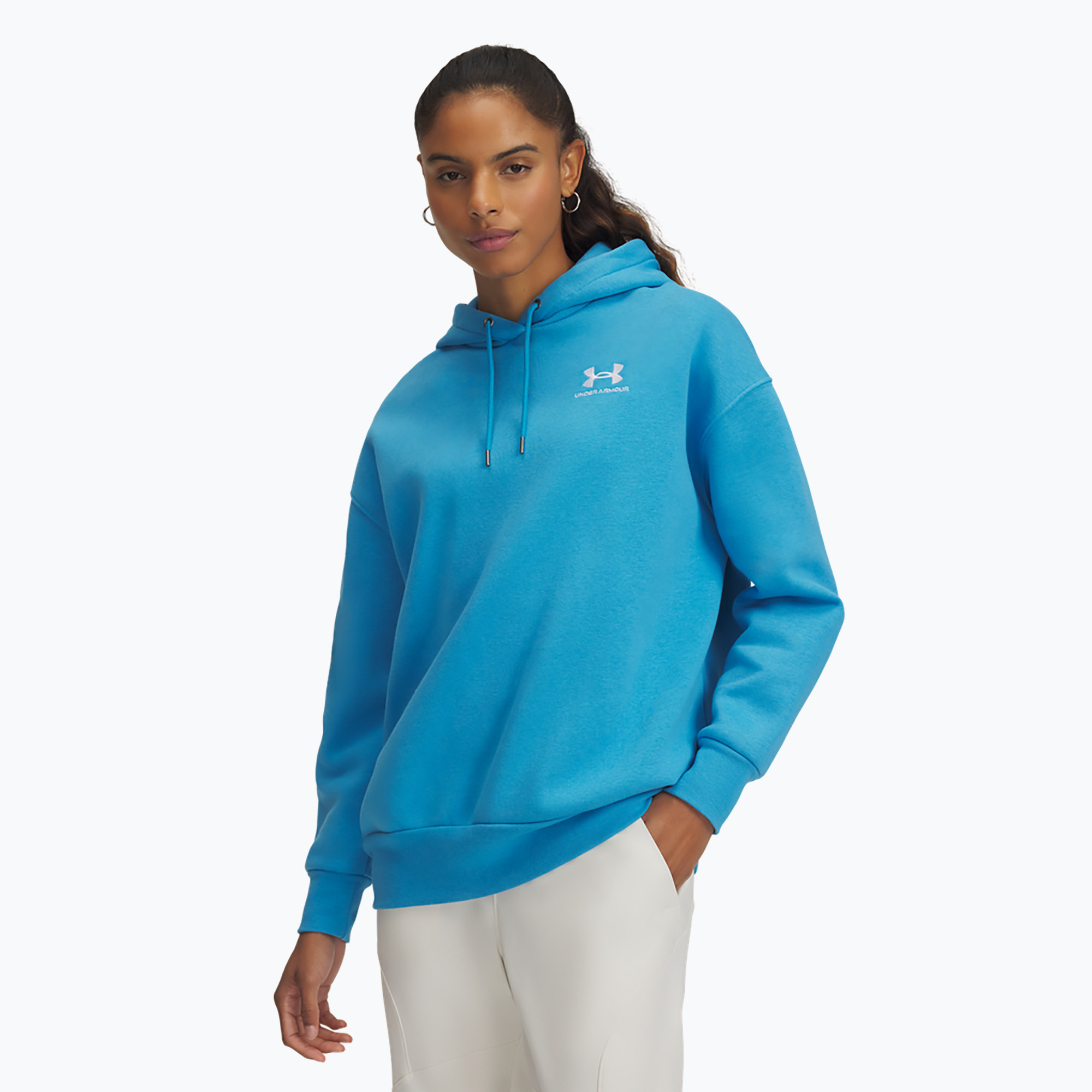 Bluza damska Under Armour Icon Fleece Hoodie ether blue/white | WYSYŁKA W 24H | 30 DNI NA ZWROT