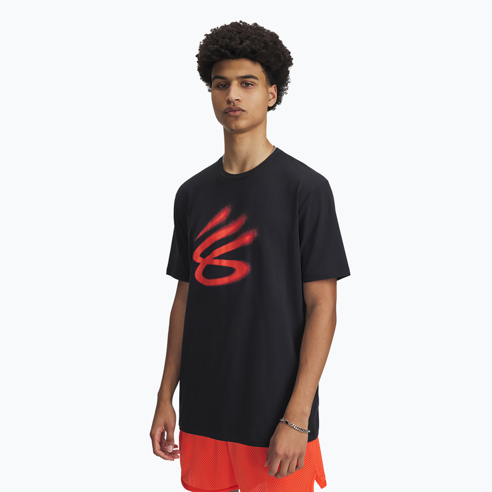 Koszulka koszykarska Under Armour Curry Playable 1 Tee black/fire 