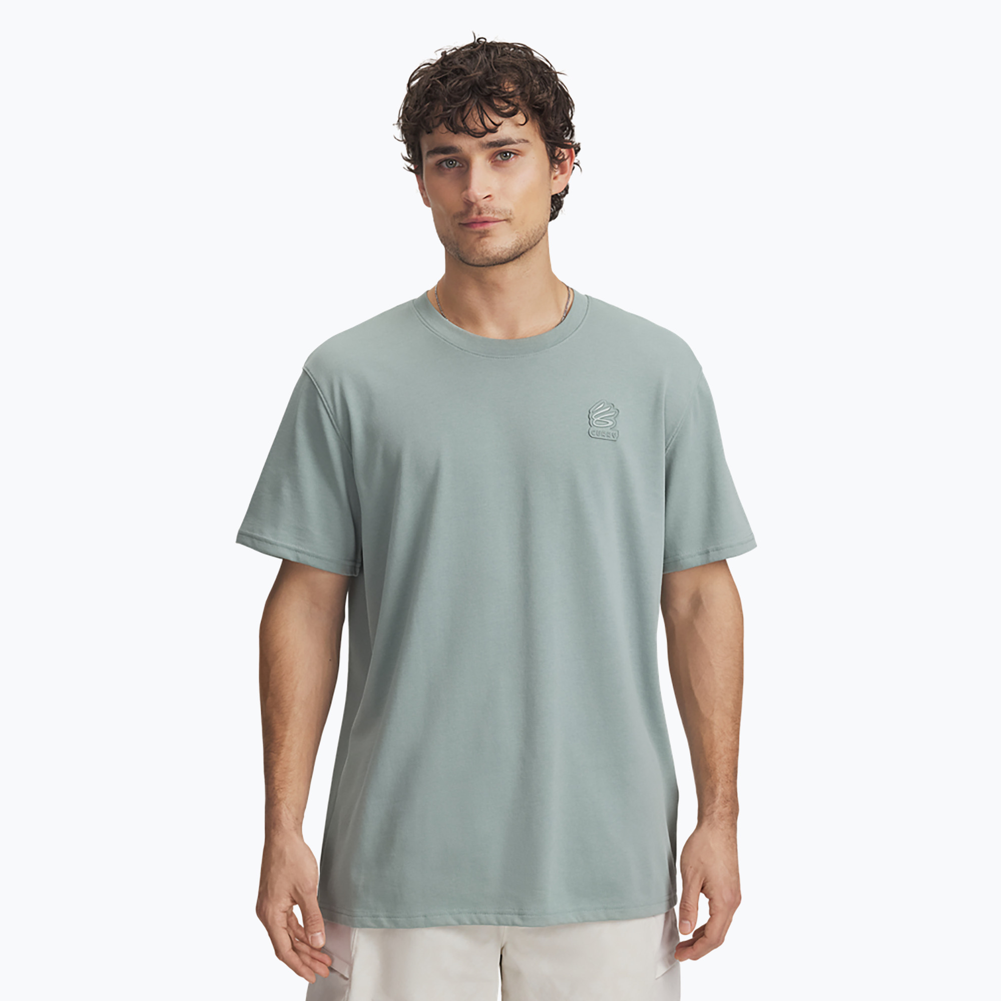 Koszulka koszykarska męska Under Armour Curry Heavyweight Trend Tee silica green/silica green | WYSYŁKA W 24H | 30 DNI NA ZWROT