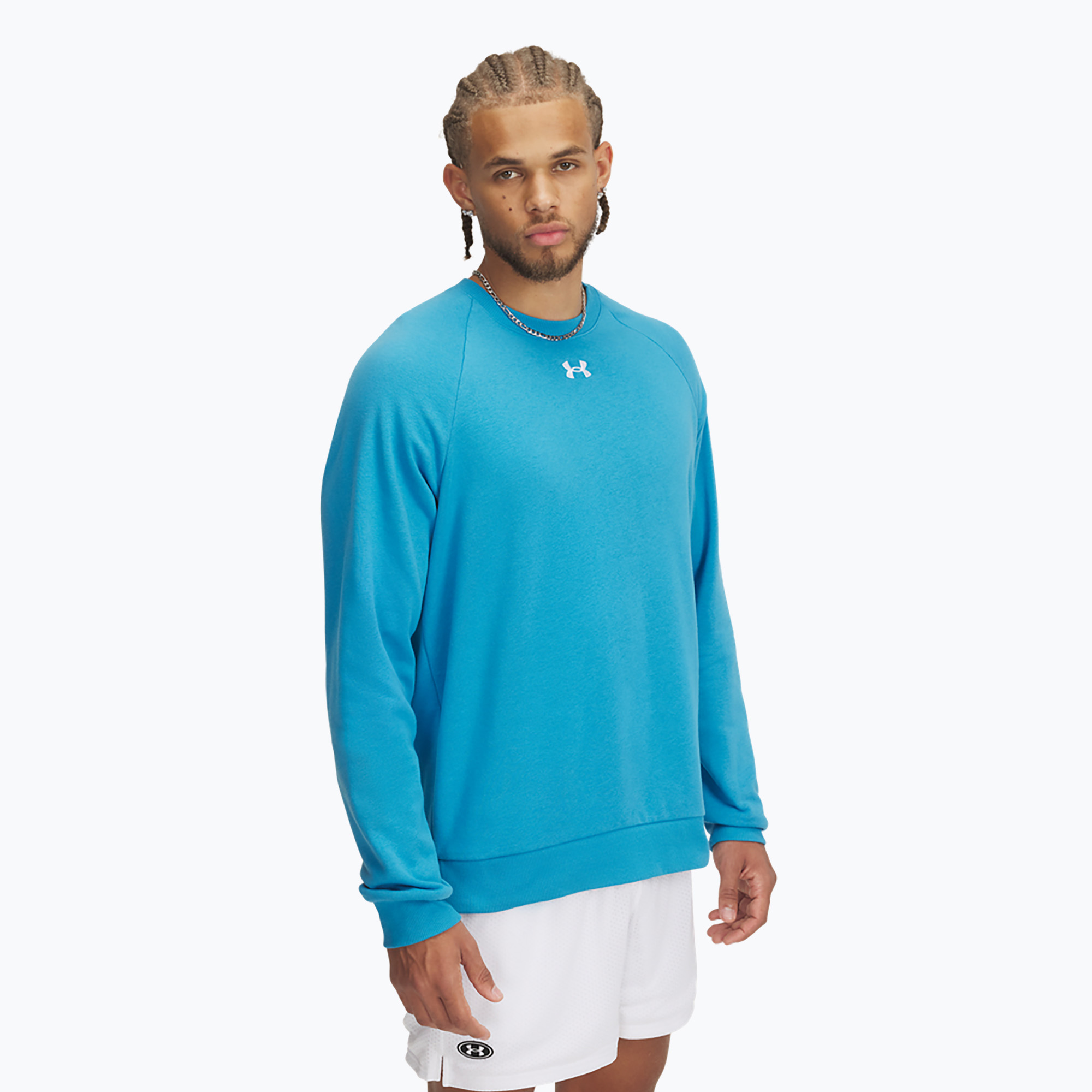 Bluza męska Under Armour Rival Fleece Crew ether blue/white | WYSYŁKA W 24H | 30 DNI NA ZWROT