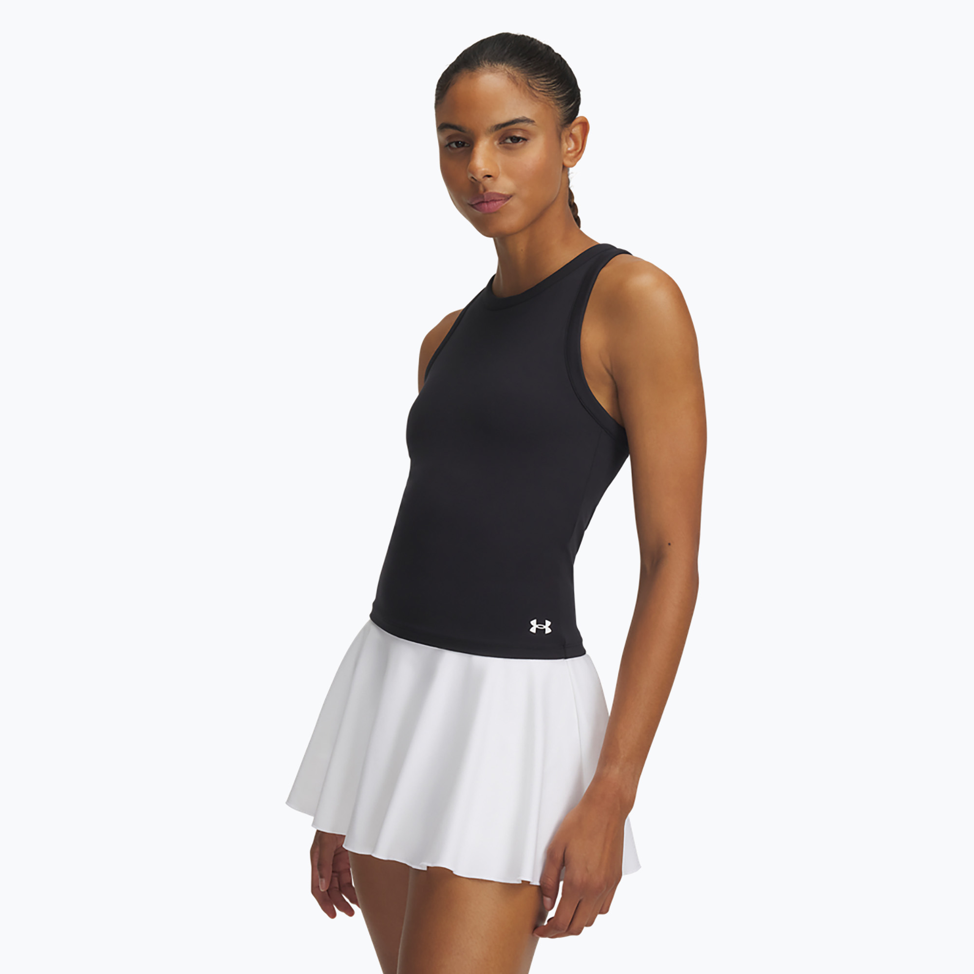 Top treningowy damski Under Armour Motion High Neck Tank black/white | WYSYŁKA W 24H | 30 DNI NA ZWROT