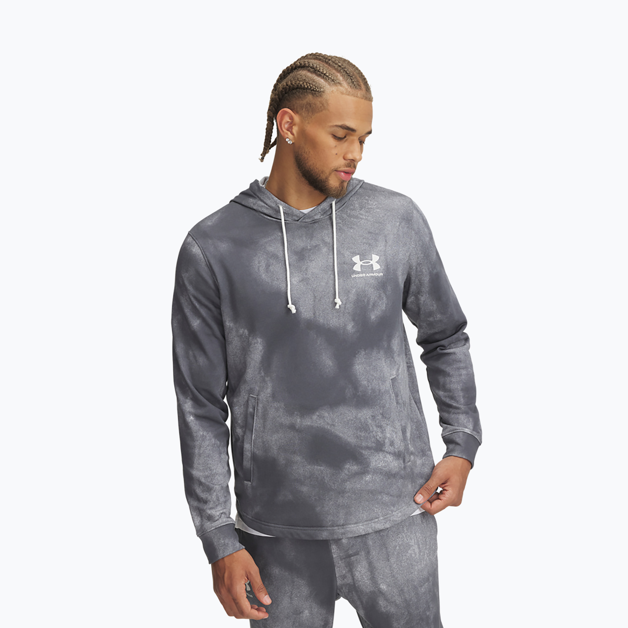 Bluza męska Under Armour Rival Terry Printed castlerock/onyx white | WYSYŁKA W 24H | 30 DNI NA ZWROT