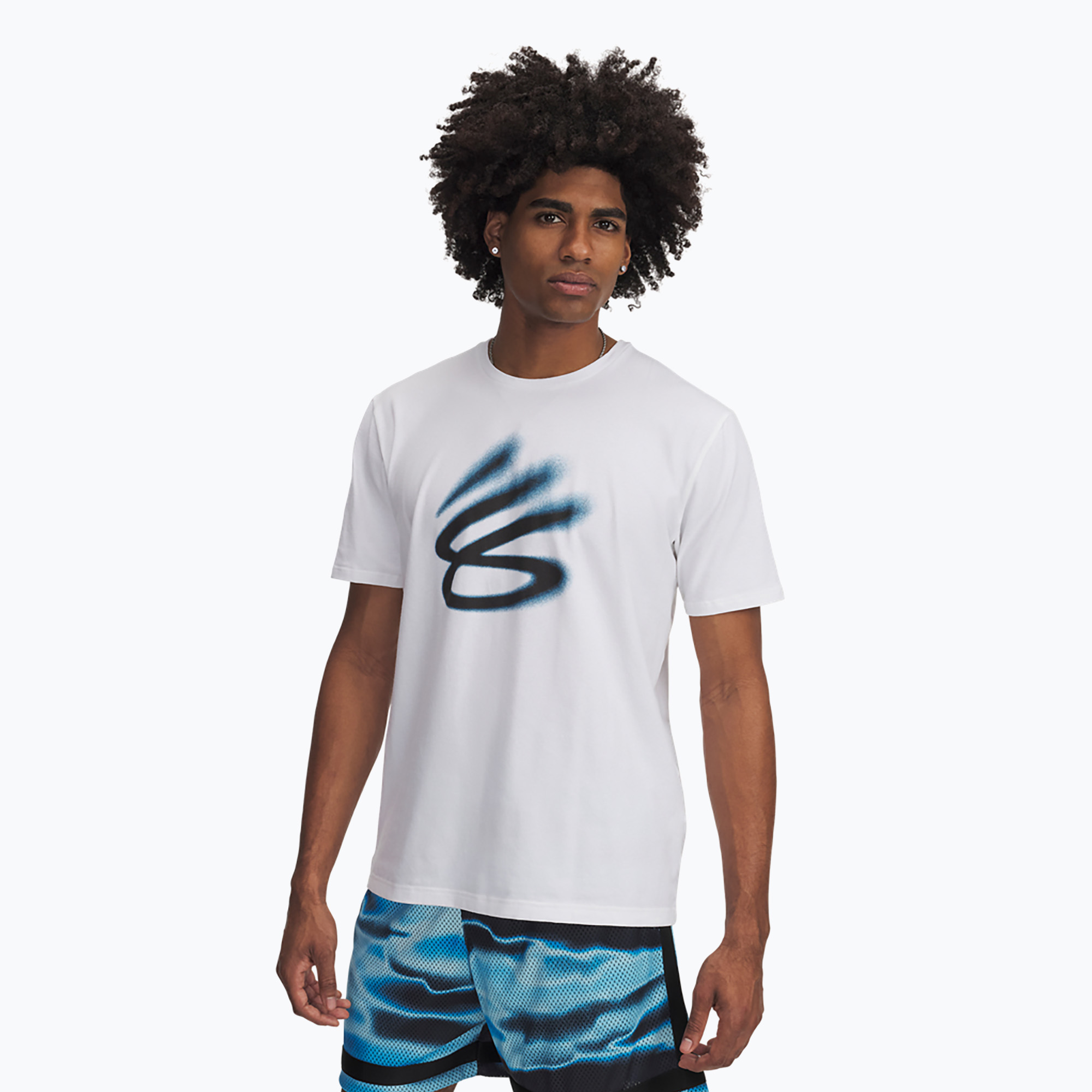Koszulka koszykarska Under Armour Curry Playable 1 Tee white/black 