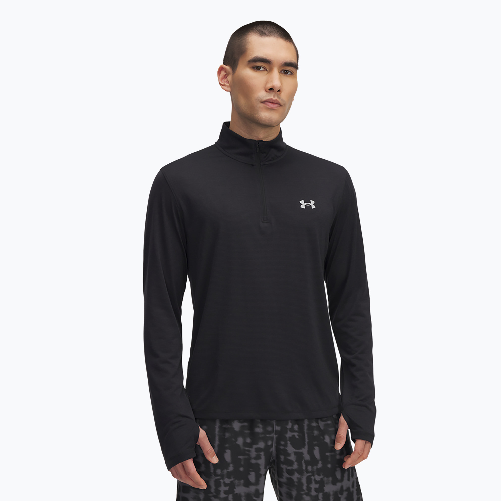 Bluza do biegania męska Under Armour Launch 1/4 Zip black / black reflective | WYSYŁKA W 24H | 30 DNI NA ZWROT