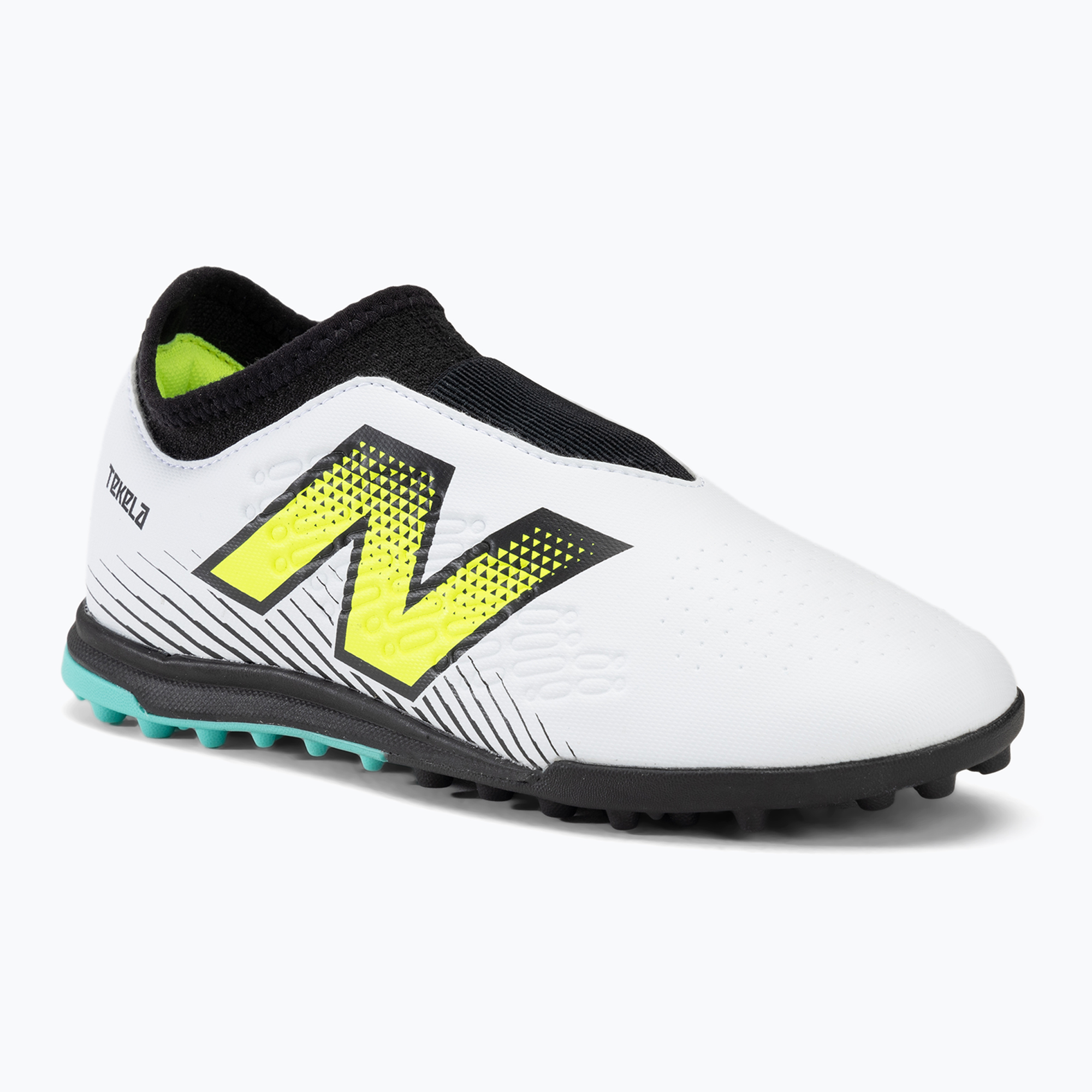 Buty piłkarskie dziecięce New Balance Tekela Magique V4+ TF white | WYSYŁKA W 24H | 30 DNI NA ZWROT