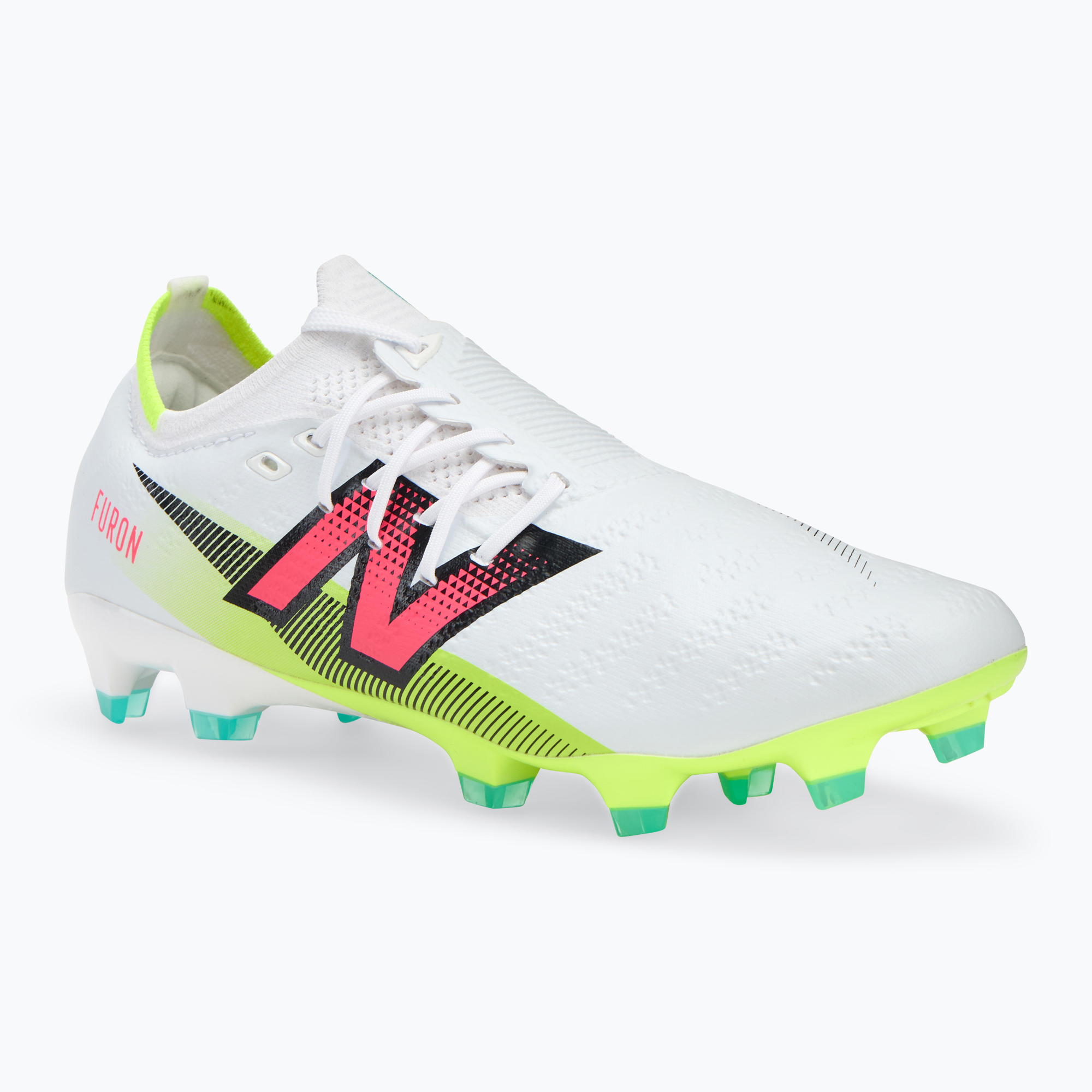 Buty piłkarskie męskie New Balance Furon Pro V7+ FG white | WYSYŁKA W 24H | 30 DNI NA ZWROT