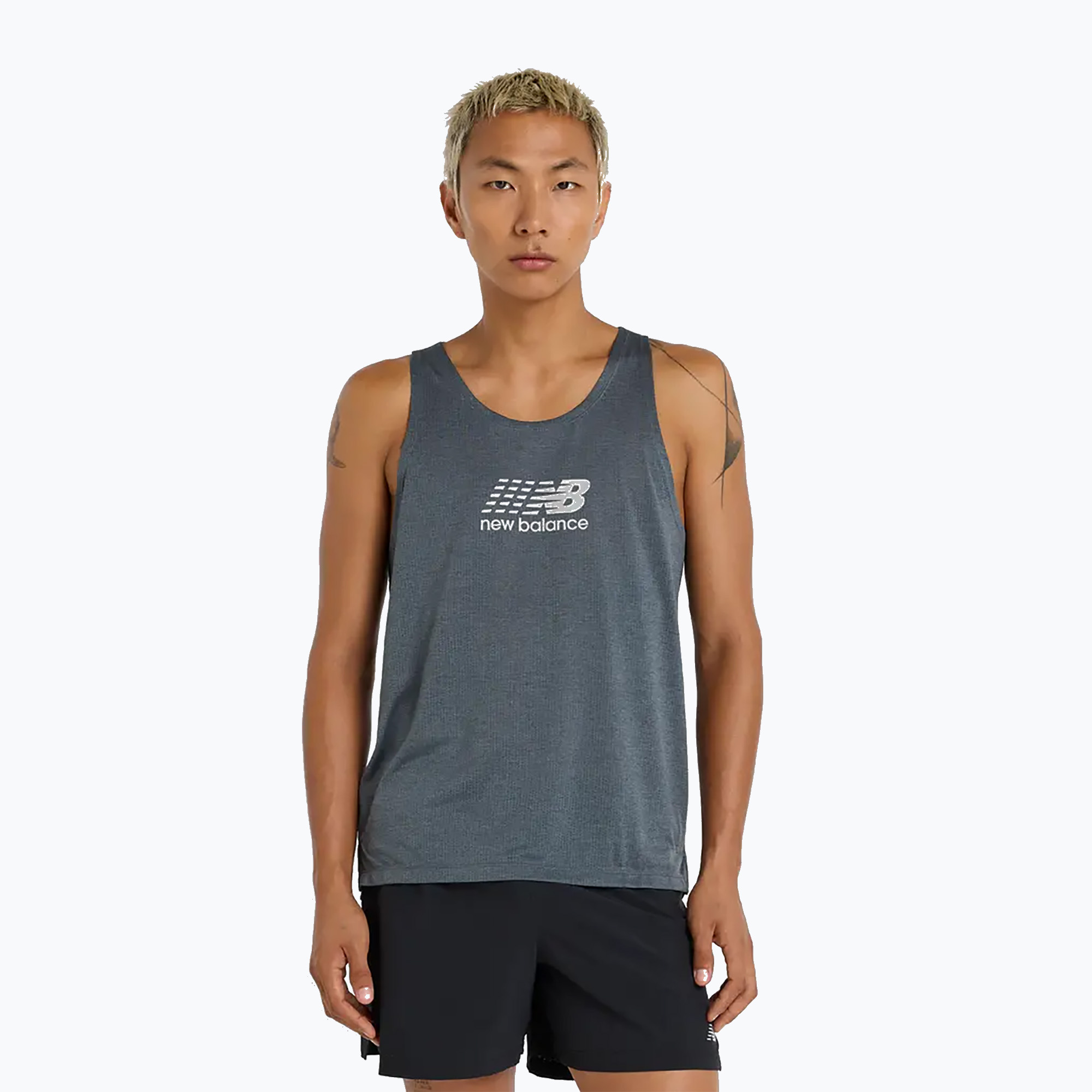 Tank top do biegania męski New Balance Athletics Reflective graphite | WYSYŁKA W 24H | 30 DNI NA ZWROT