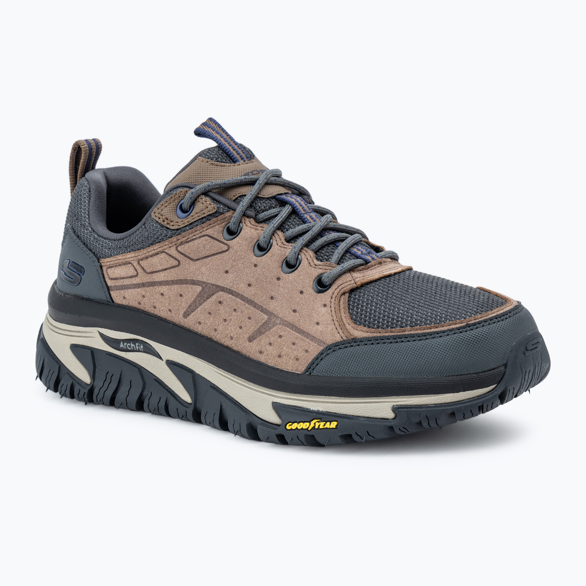 Buty męskie SKECHERS Arch Fit Road Walker Recon brown/multicolor | WYSYŁKA W 24H | 30 DNI NA ZWROT