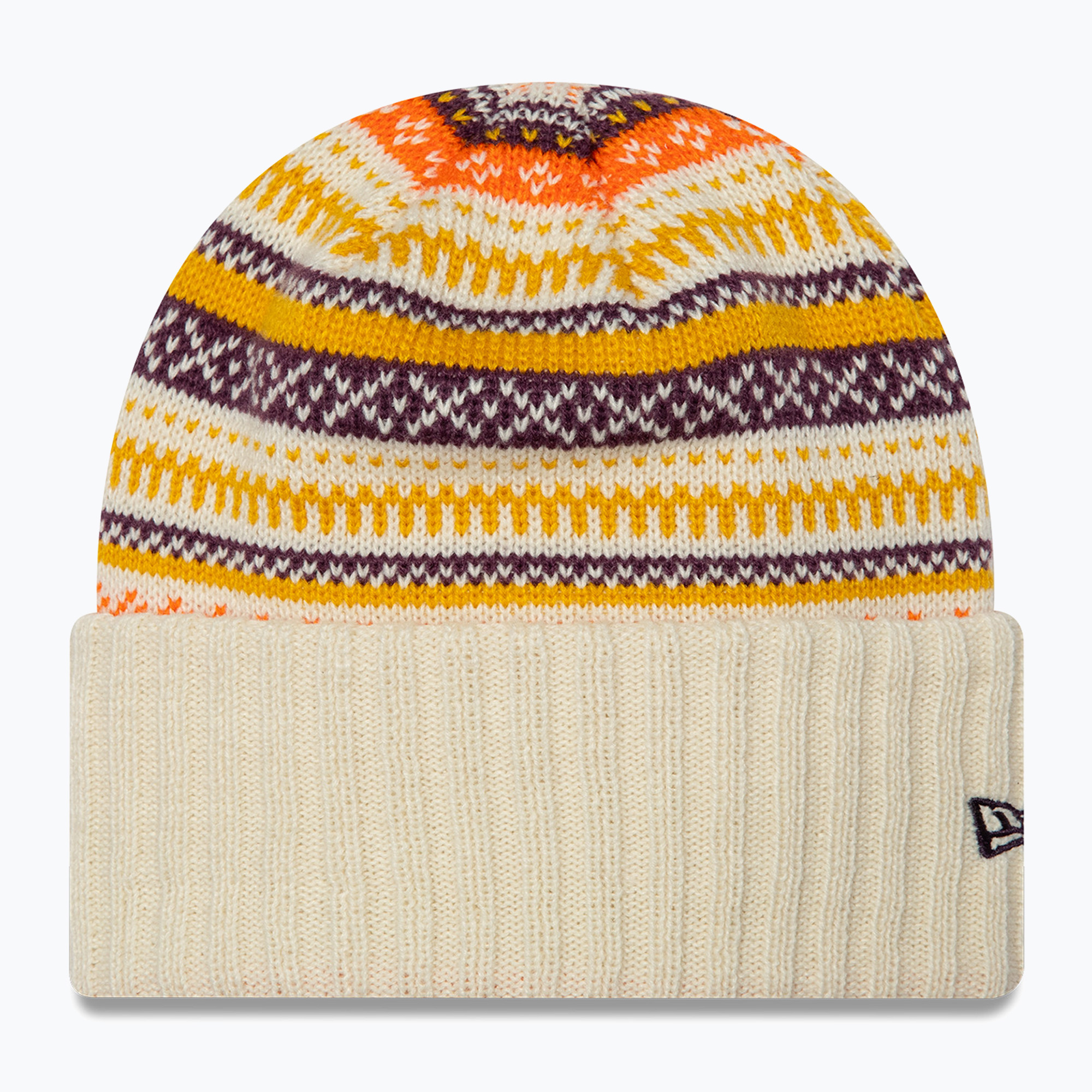 Czapka zimowa damska New Era Rail Isle Cuff Knit Beanie light beige | WYSYŁKA W 24H | 30 DNI NA ZWROT