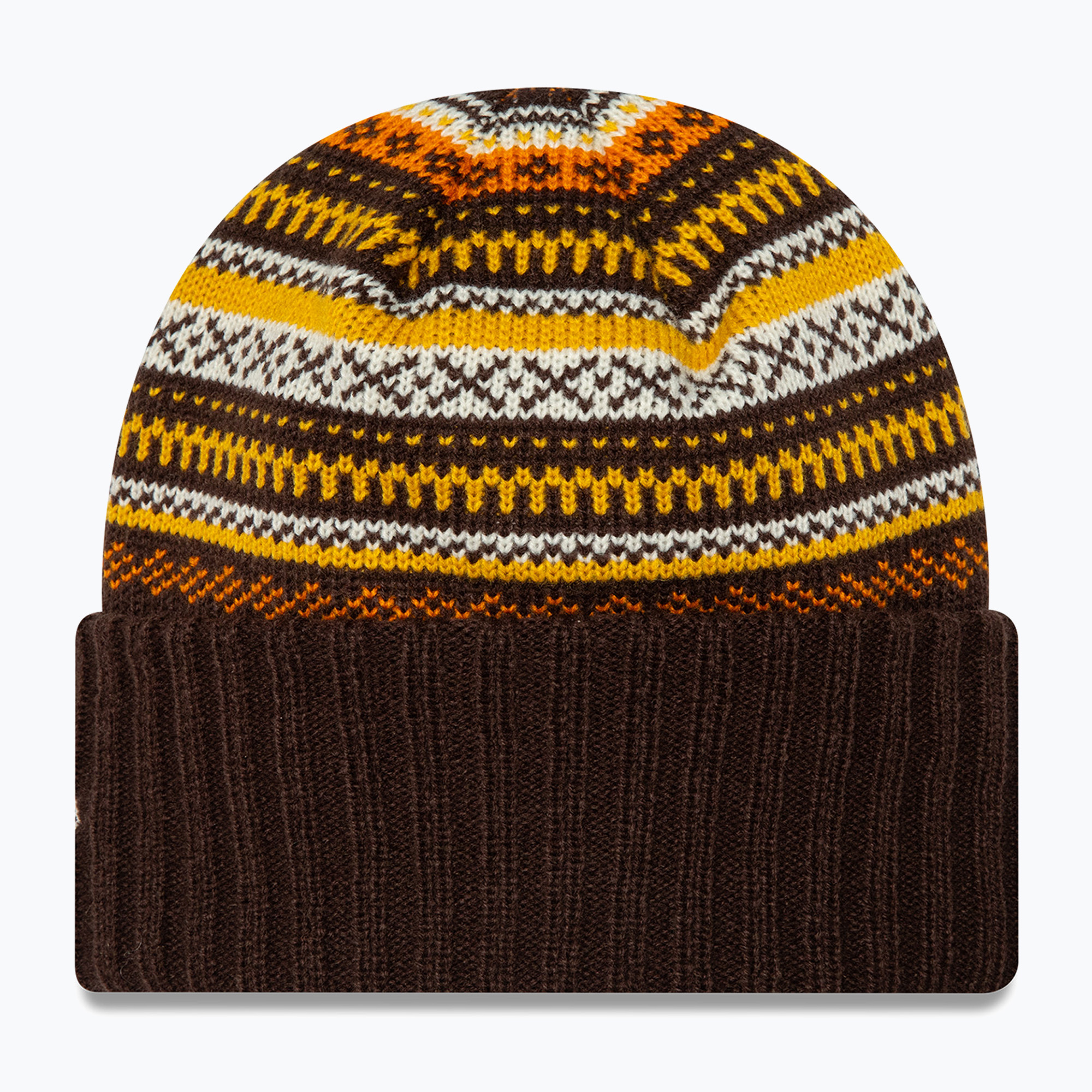 Czapka zimowa damska New Era Rail Isle Cuff Knit Beanie dark brown | WYSYŁKA W 24H | 30 DNI NA ZWROT