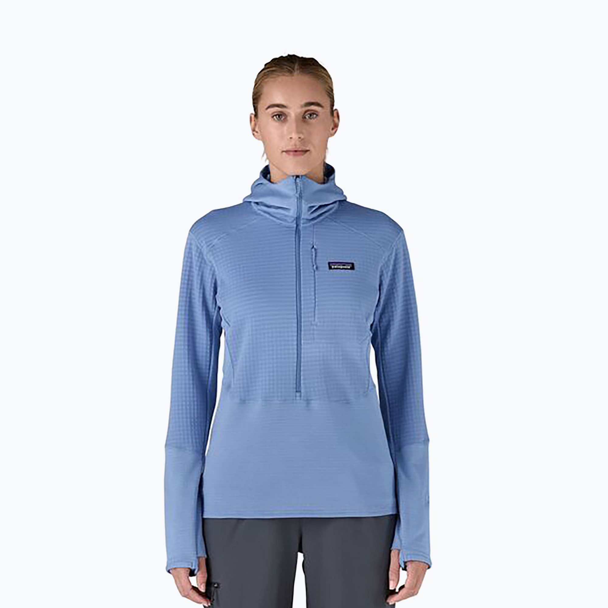 Kurtka softshell damska Patagonia R1 Hybrid Pullover Hoody abundant blue 