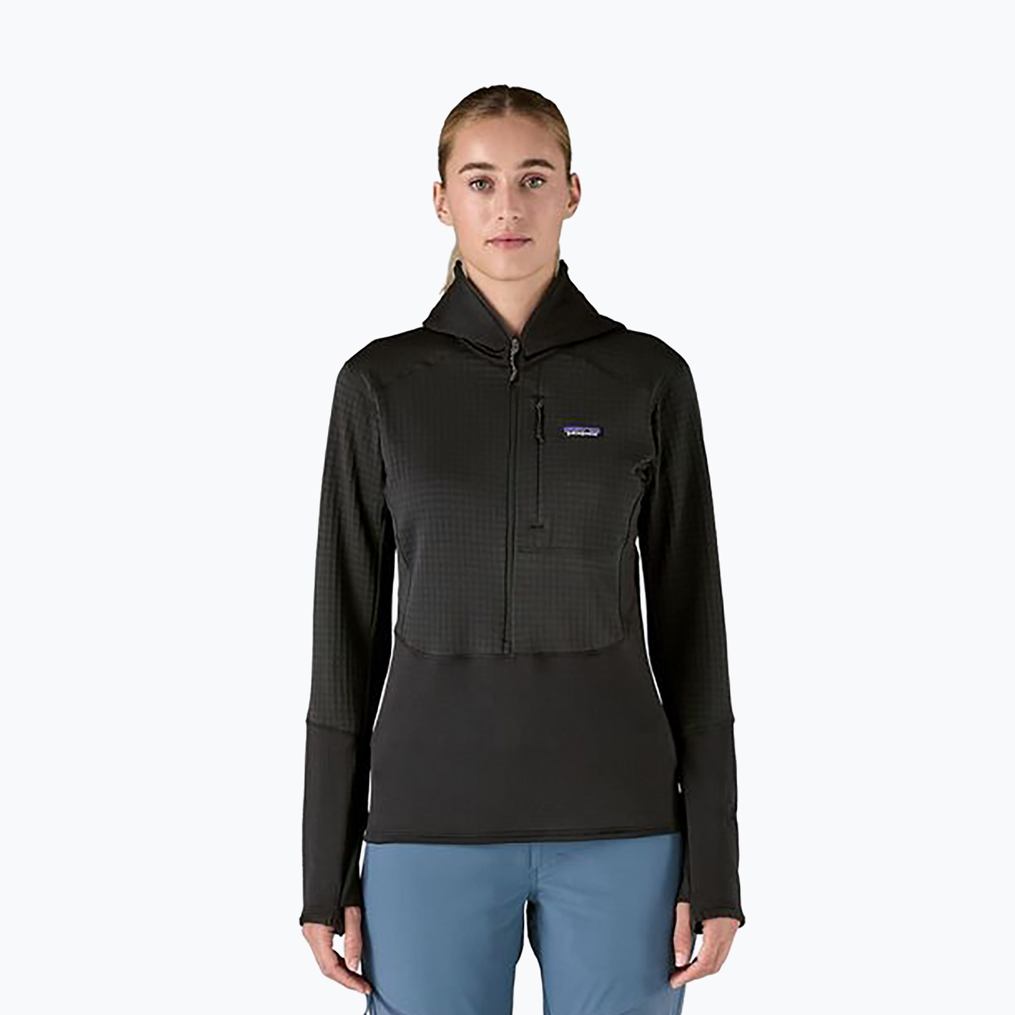 Kurtka softshell damska Patagonia R1 Hybrid Pullover Hoody black 